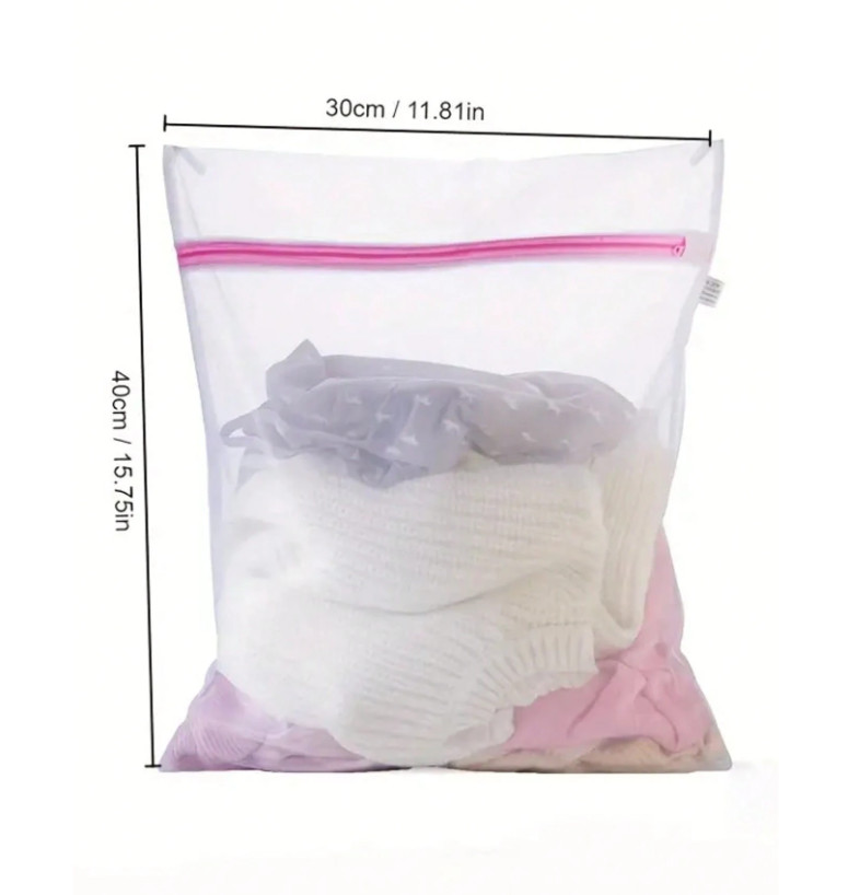 Zipper Mesh Laundry Bag for Bras & Underwear 11.8 × 15.7 in Washing Machine Safe