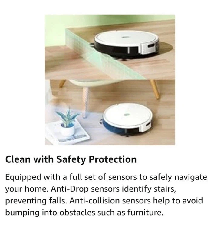 Yeedi K650 Robot Vacuum Cleaner Tangle-Free Brush Automatic Self Charging Smart