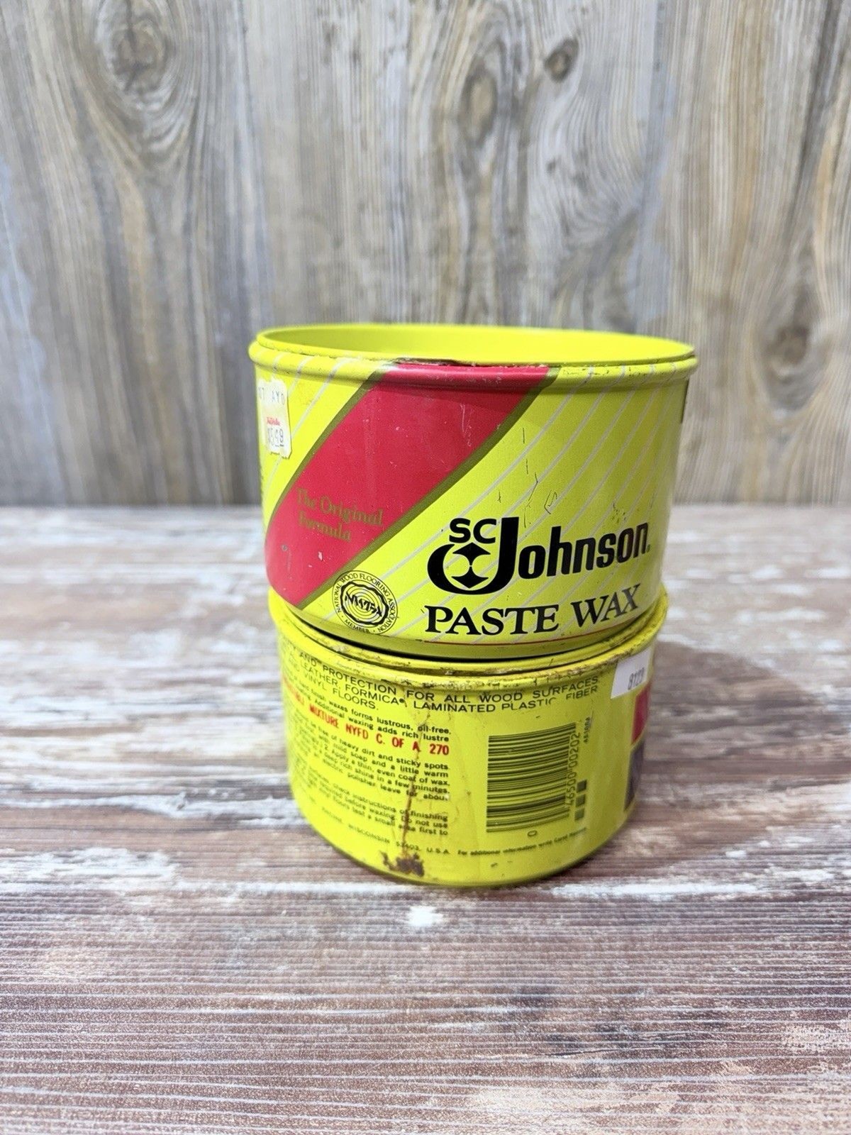 2 SC Johnson Paste Wax The Original Formula, 16 oz (1 lb) Discontinued 90% Full