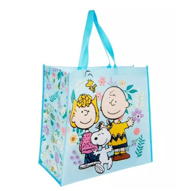 PEANUTS Extra Large Reusable SNOOPY Tote Bag with Handle NEW Free Shipping!