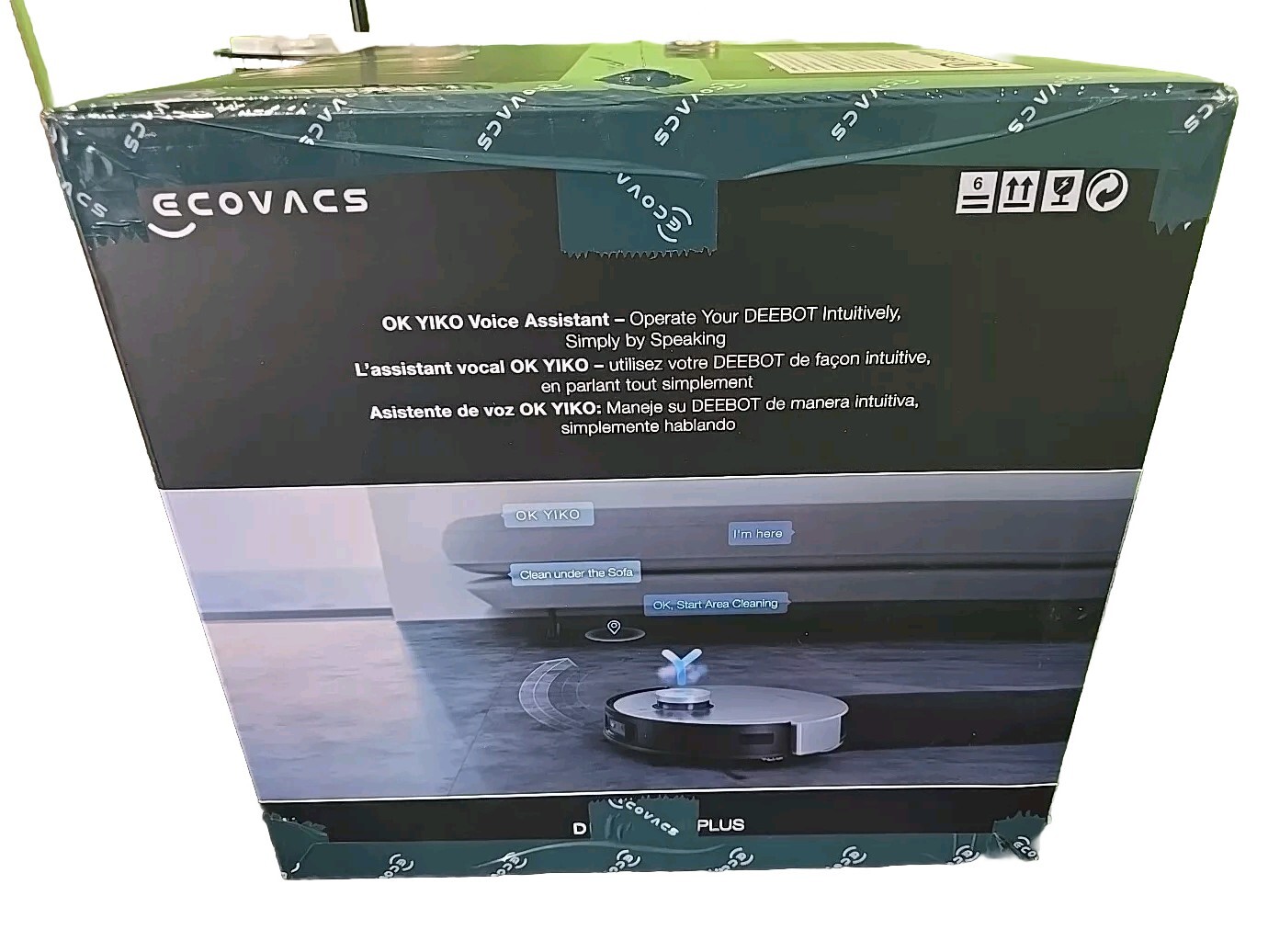 Ecovacs Deebot X1 Plus Robot Vacuum And Mop Combo With Self Emptying Station