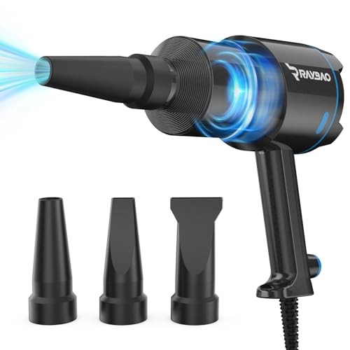 Air Cannon Car Dryer Blower -1300W Filtered 22000FPM Car Black