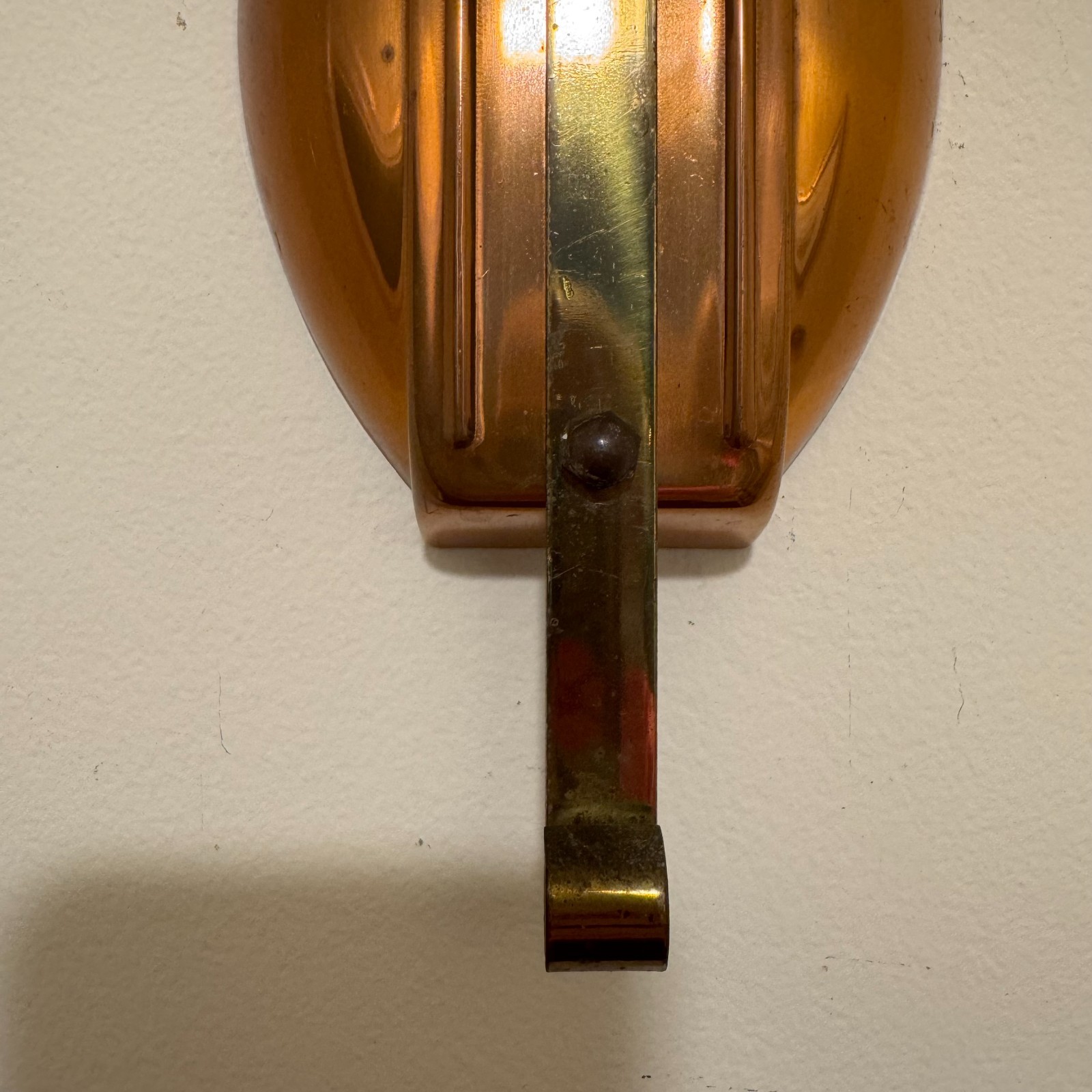 Vintage Art Nouveau Style Copper Wall Sconce Plant Hook Lantern Holder Hanger