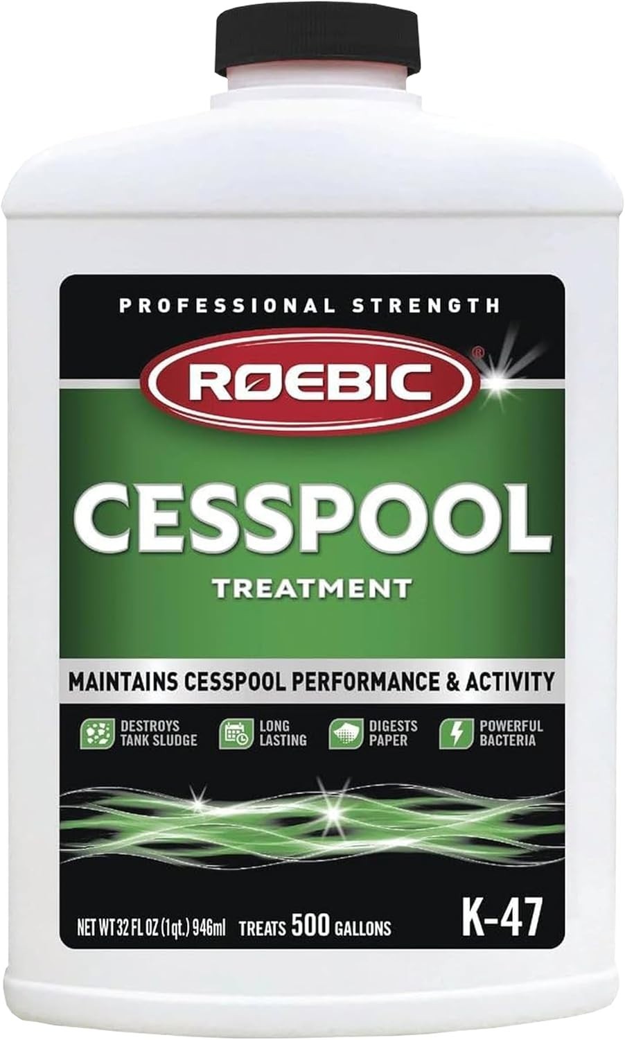 Roebic K-47 1 Qt. Cesspool and Septic Tank Treatment K47-Q-12 Roebic K47-Q-12