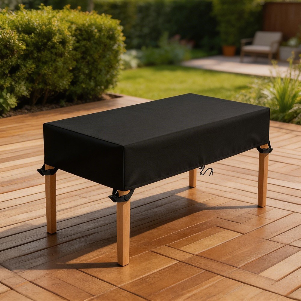 Rectangular Patio Table Cover Fits 122x61x15cm to 228.6x102x15cm Tables
