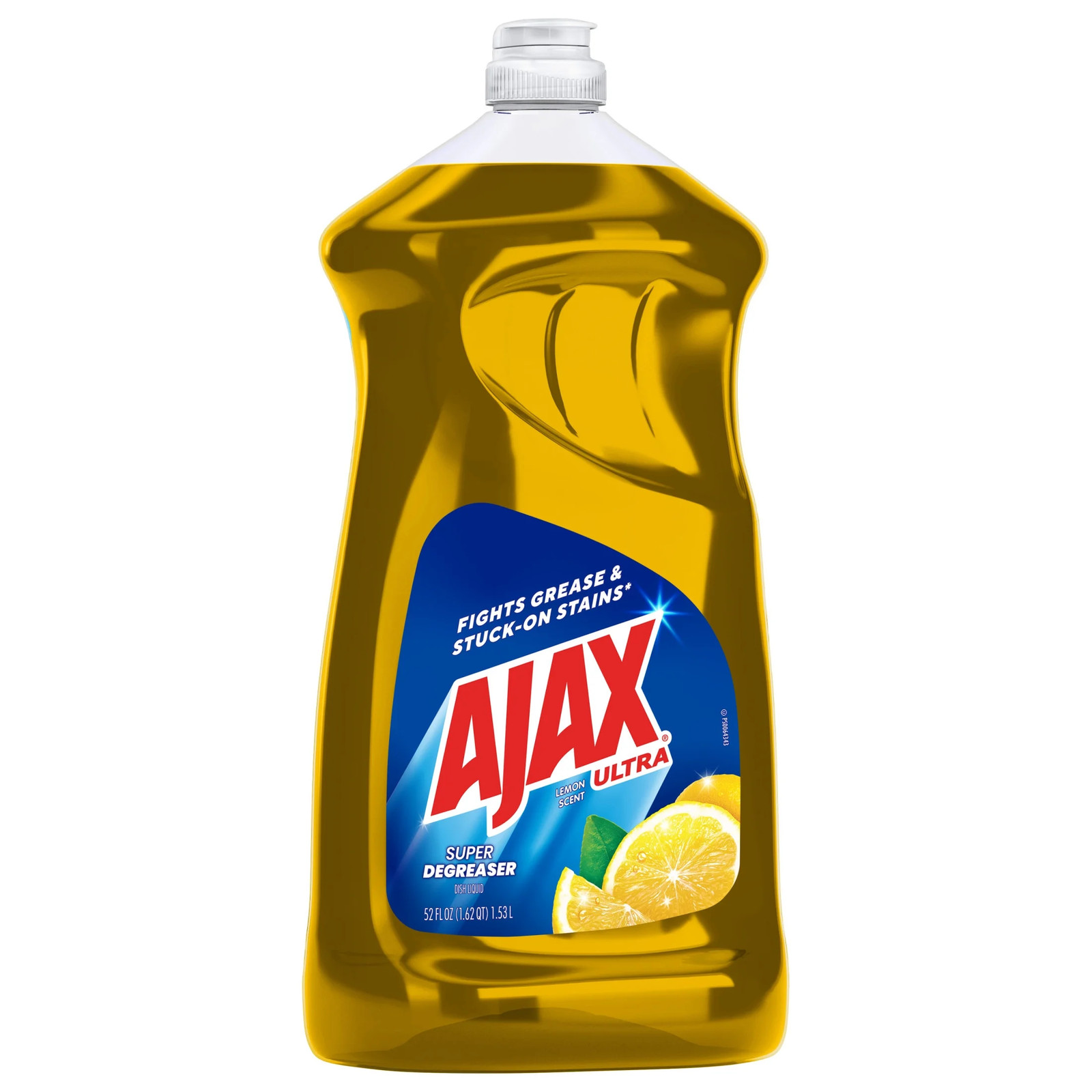 Ajax Ultra Lemon Liquid Dish Soap, Super Degreaser, Easy-Flip Cap, 52 Fl Oz