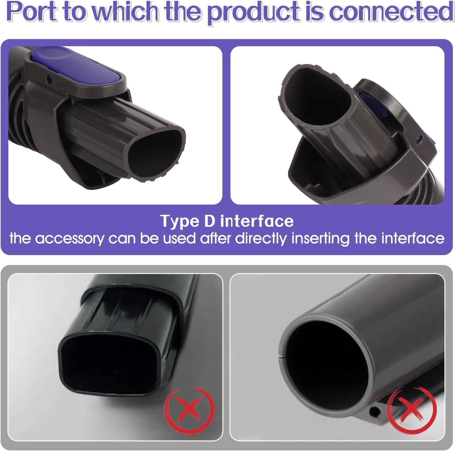 Vacuum Crevice Tool Brush Replacement Parts Compatible with Shark Pet Cordless S