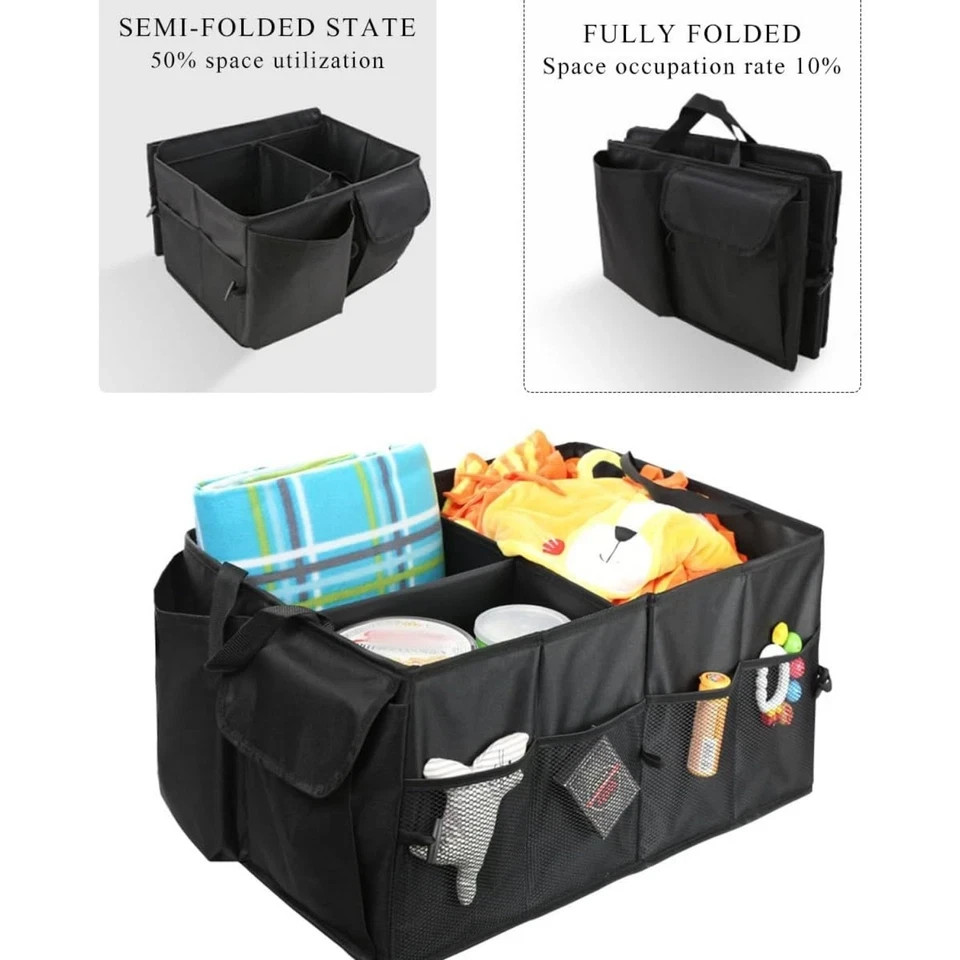 Car Trunk Backseat Organizer Waterproof Oxford Cloth Trunk Storage Organizer