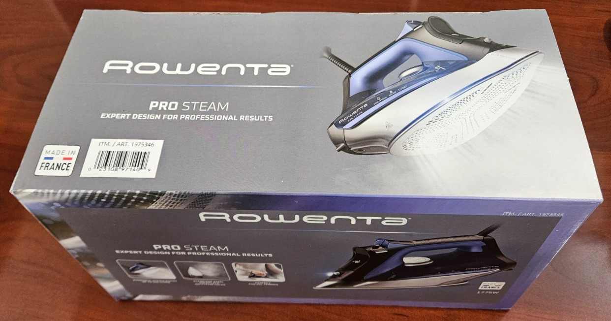 NEW Rowenta DW8302 U1/23A 120V 1775W Stainless Steel Pro Steam Iron Made France