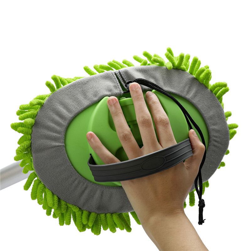 3 in 1 Chenille Microfiber Car Wash Brush Mop Mitt with 45″ Aluminum Alloy Long