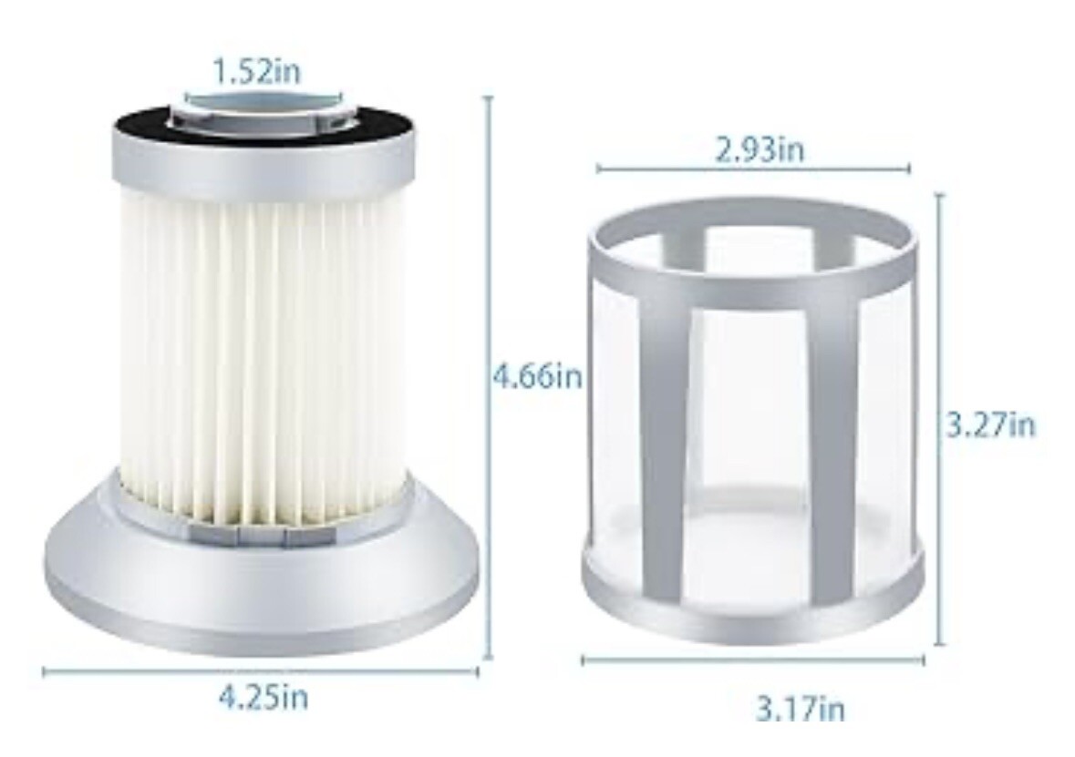4 PACK Filters For Bissell 1613056 161-3056, 2156 Zing Vacuum HEPA