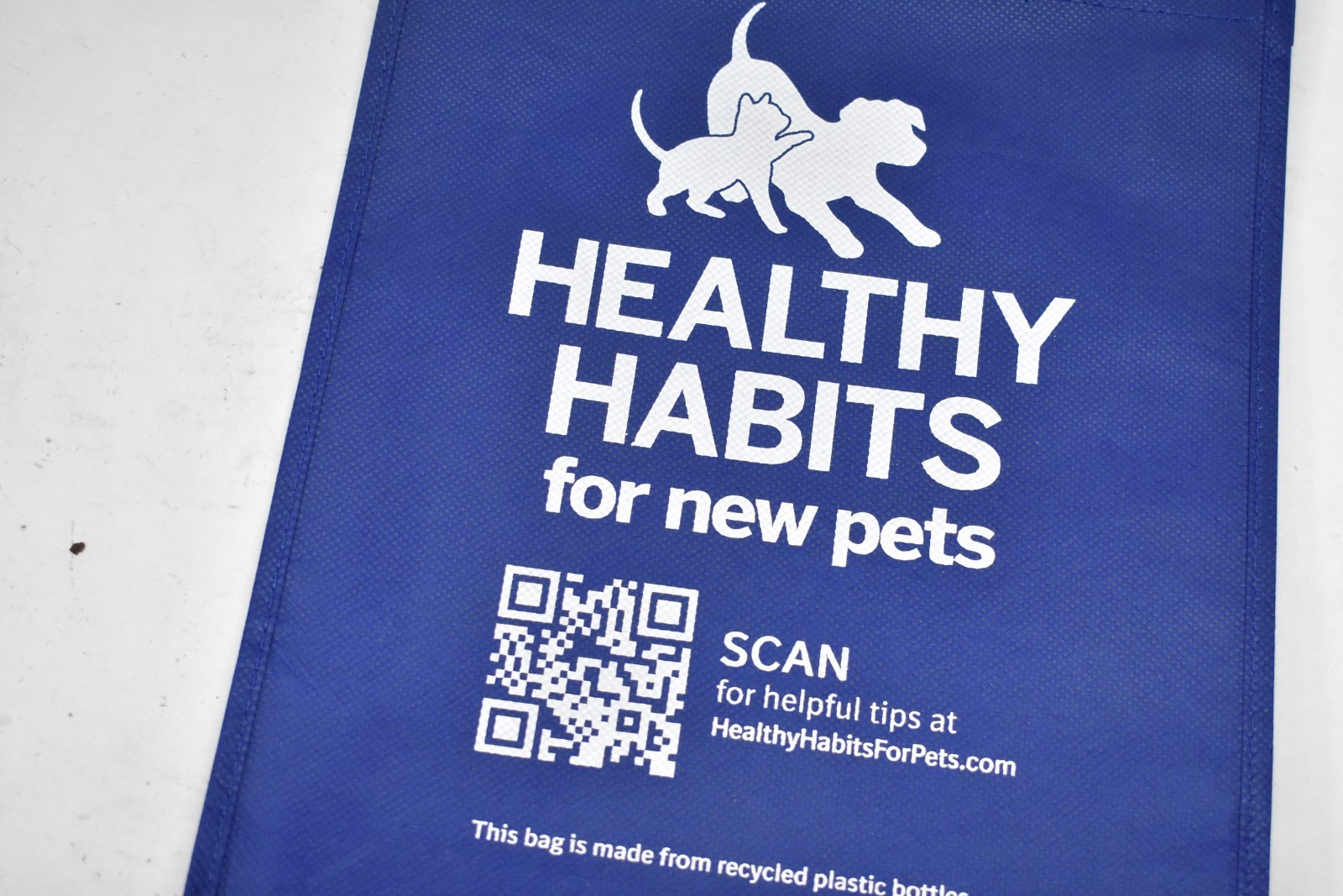 Lot of 9 Navy Blue Shopping Tote Bags Healthy Habits Branded Logo 10″ x 13″
