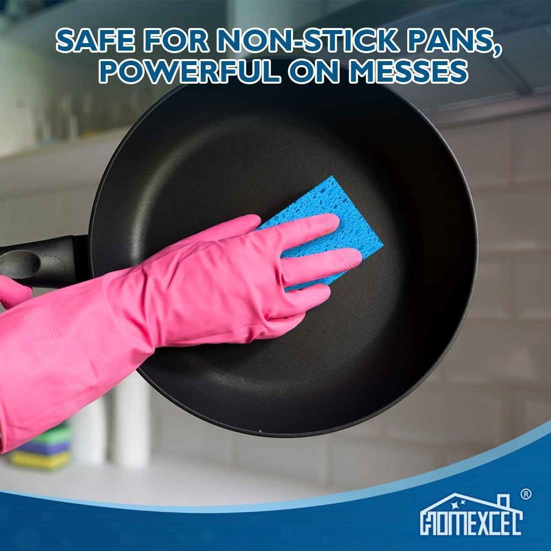 Durable Non-Stick Cookware Safe Sponges – 24 Pack, Ideal for Effortless Cleaning