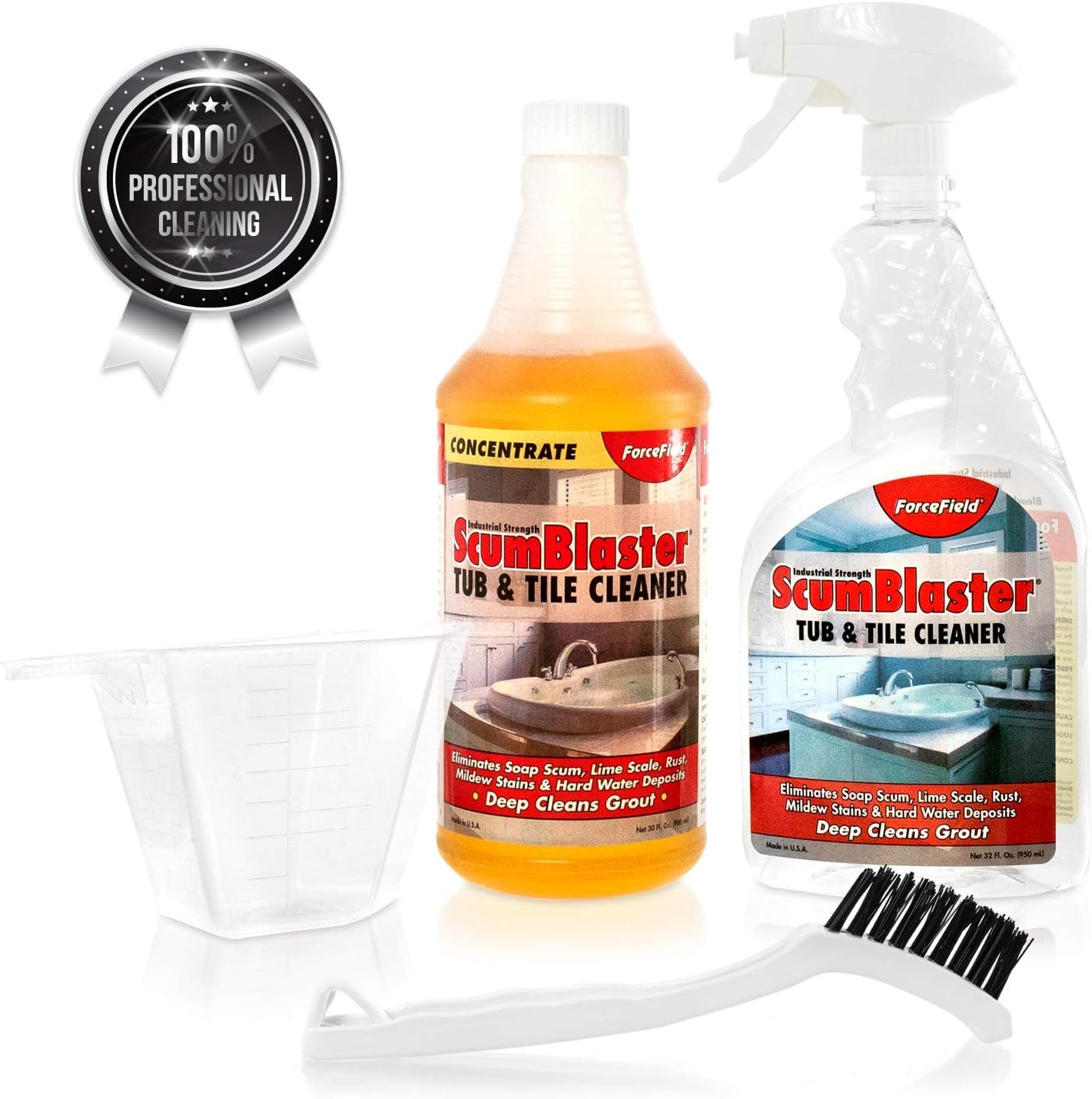 ForceField ScumBlaster: Soap Scum Remover, Tile and Grout Cleaner, Hard Water