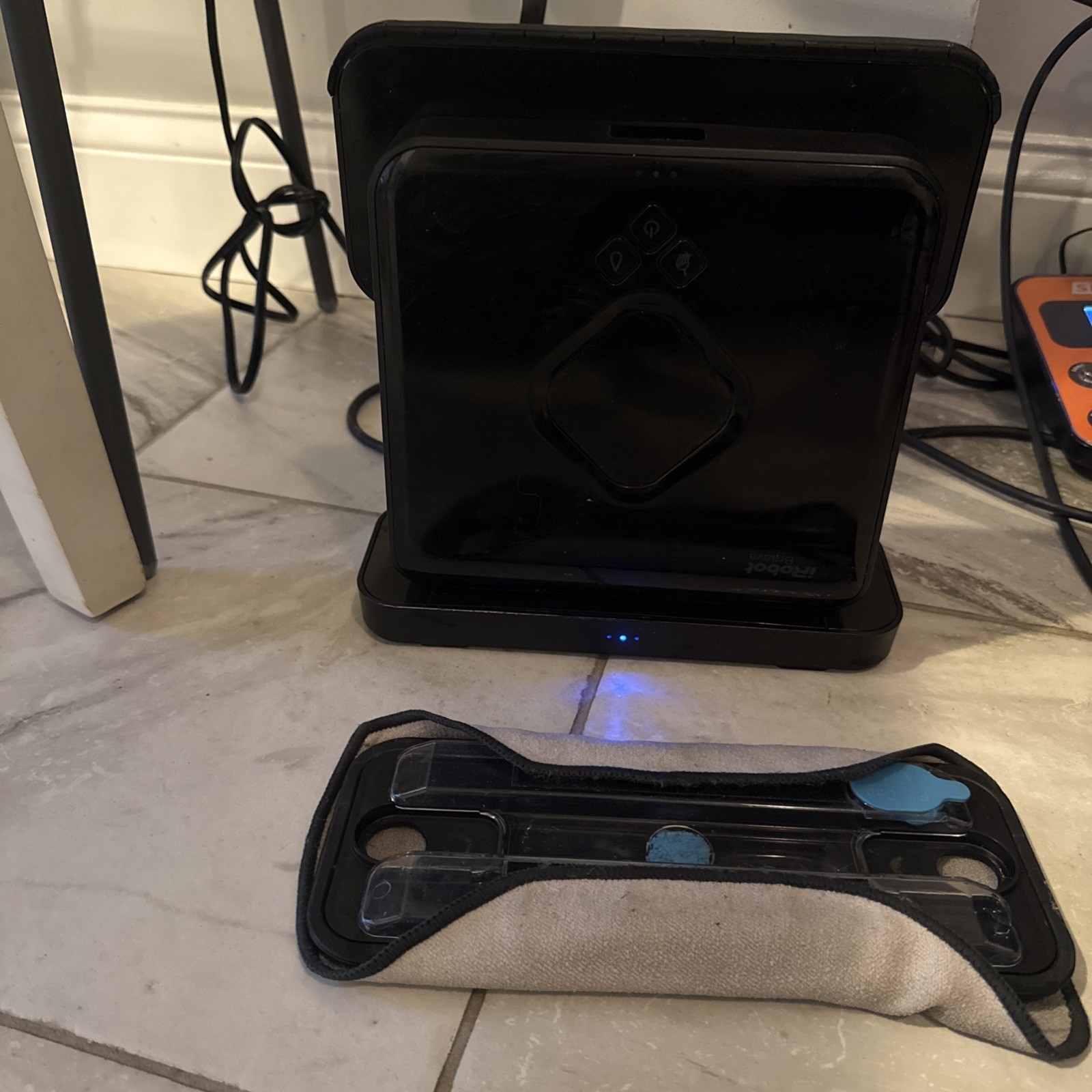 iRobot Braava 380 Black Robot Mop & Dock & Plate & Sensor Fast Shipping