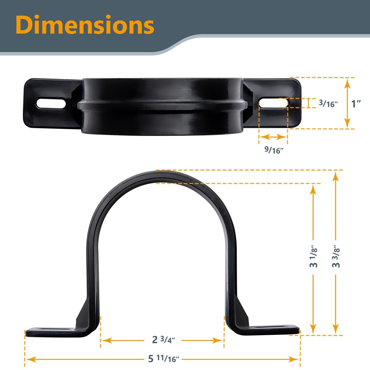 POWERTEC 70319 Hangers for 2-1/2″ Dust Collection Hose and Pipe, 5 PK