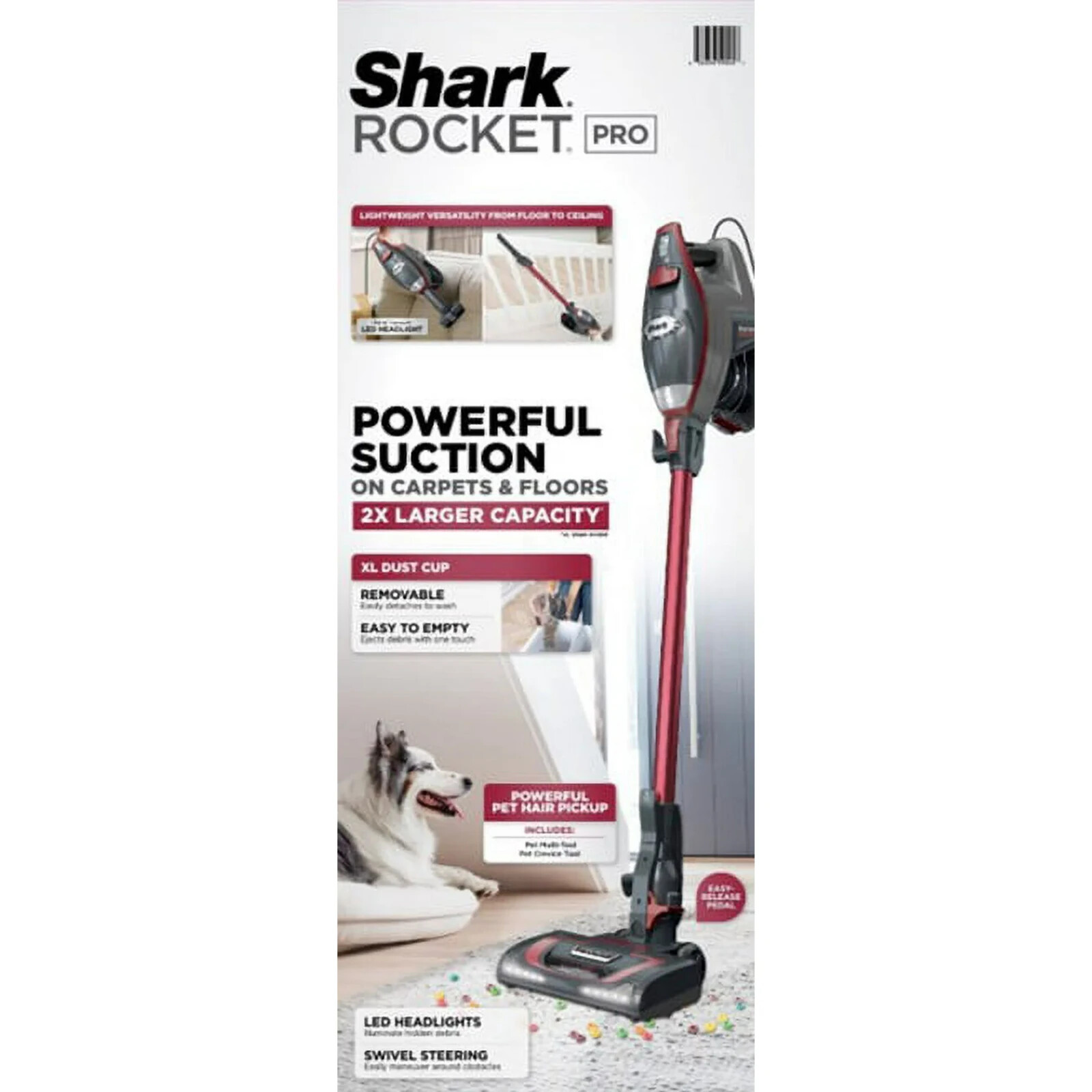 Shark HV370 Rocket Pro Corded Stick, Removalable Hand Vacuum, Advanced Swivel St