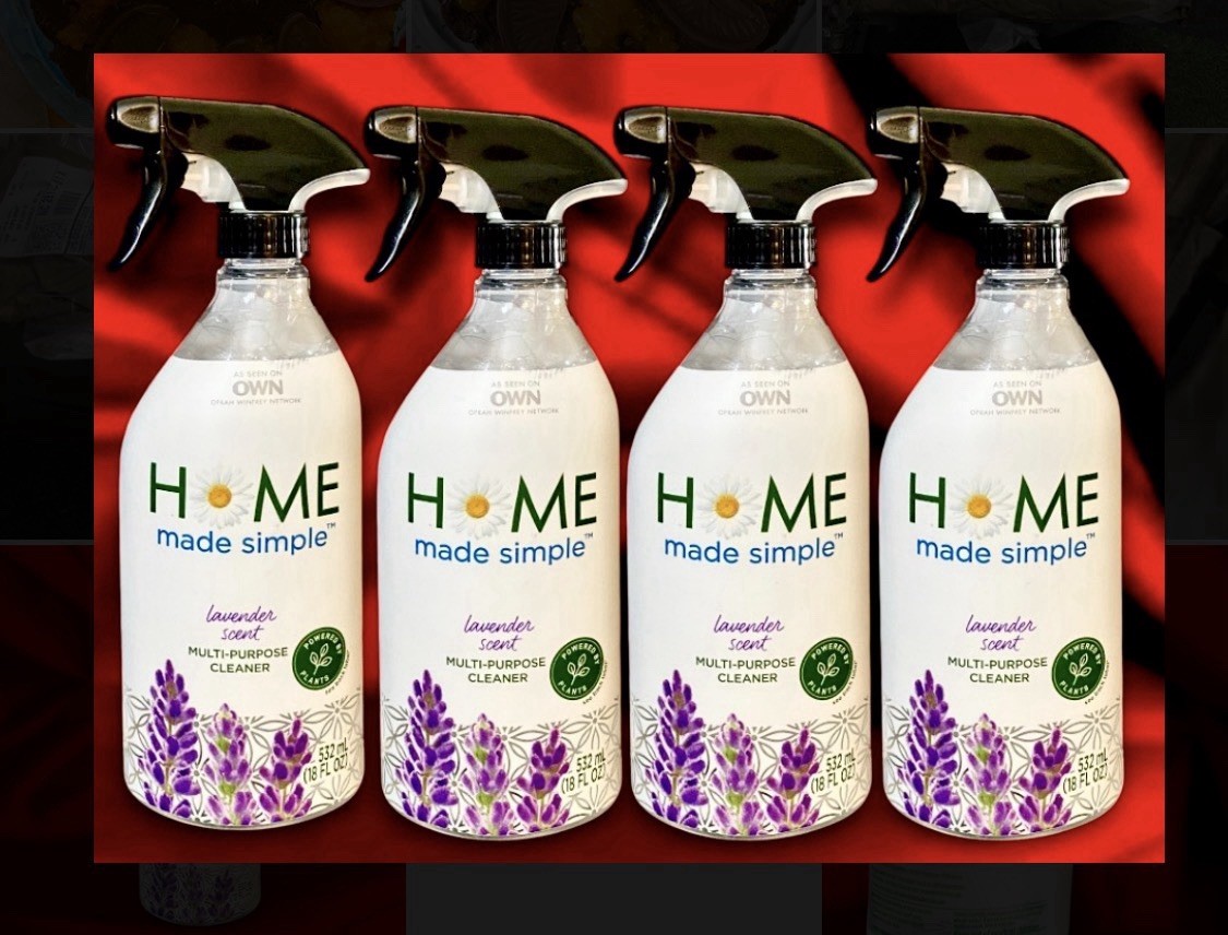 4 Pack Home Made Simple Multi-Purpose Cleaner, Lavender Scent, 532ml/18 oz Each