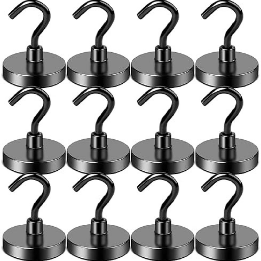 10 Pack LBS Heavy Duty Magnetic Hooks Magnet Hook for Hanging, Strong Magnetic