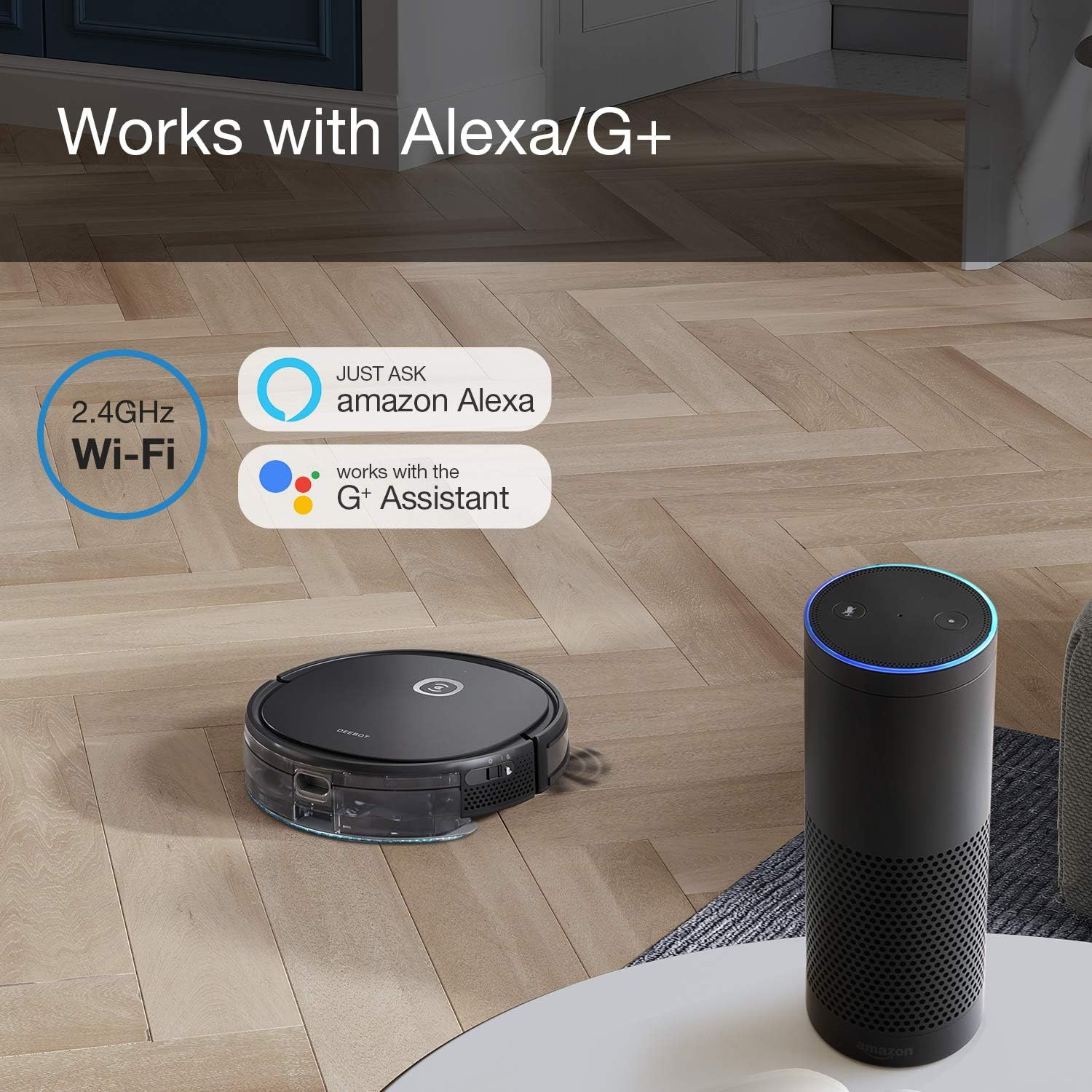 DEEBOT OZMO U2 Pro Robot Vacuum & Mop, Pet Hair Care, Voice/App Control