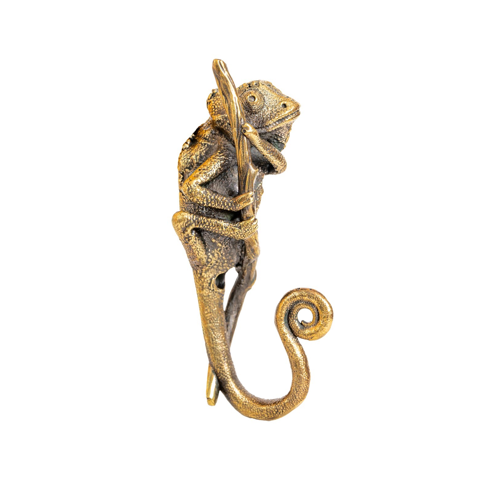 Brass Chameleon Wall Hook – Made of cast metal, durable, has exquisite details