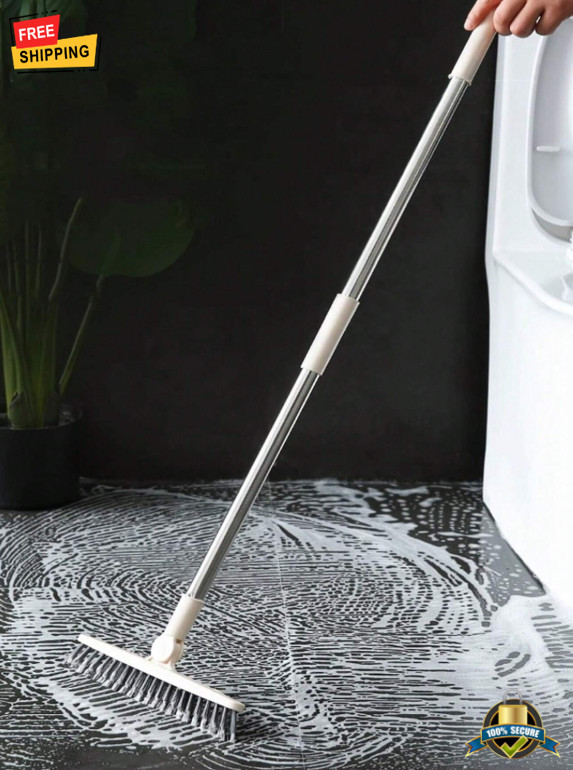 1 pc Long Handle Floor Brush 34.8″ Hard Bristle Crevice Cleaner for Home Use
