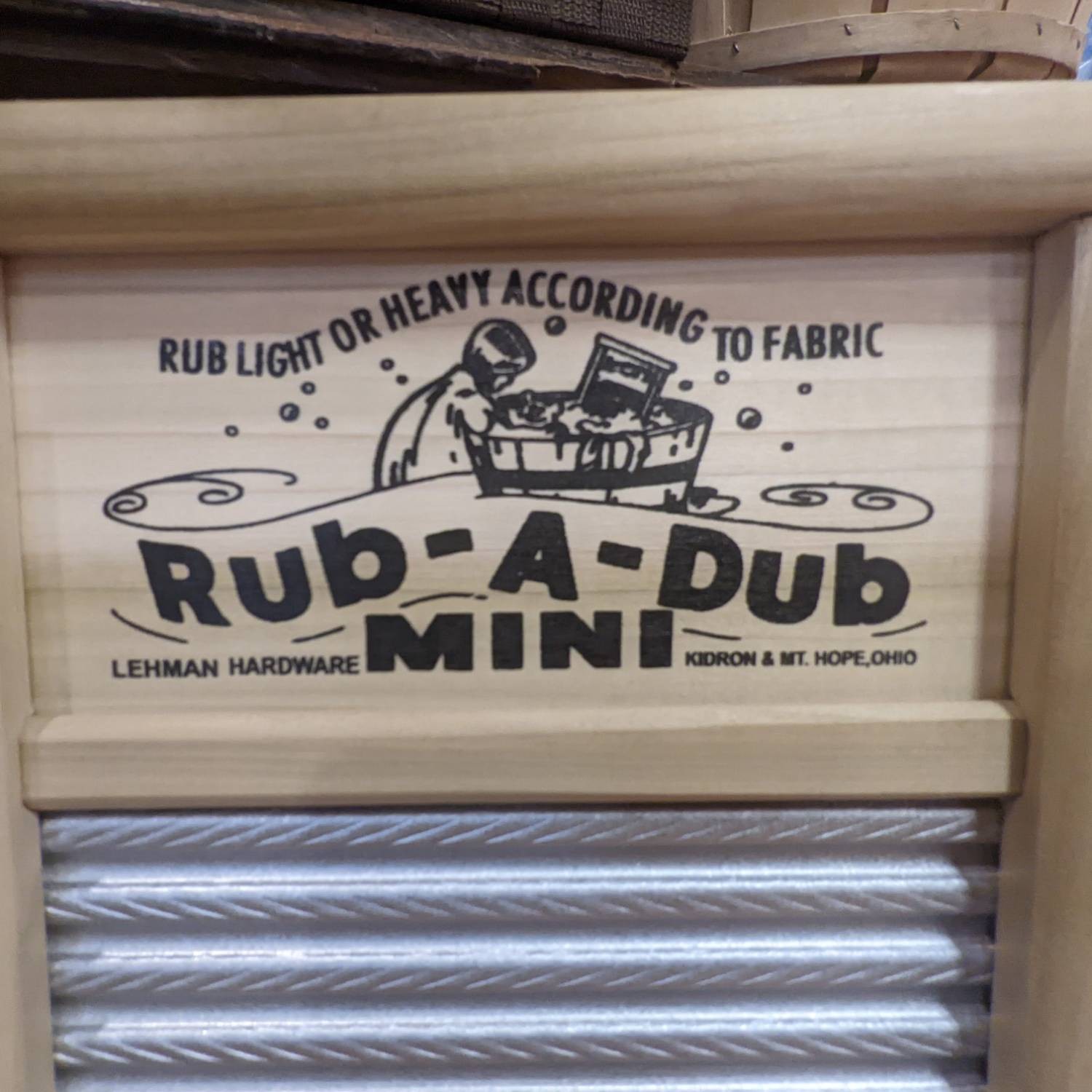 Lehman’s Small Tin Manual Washboard, Rub-A-Dub, Spiral Crimp,18 in x 8.5 in
