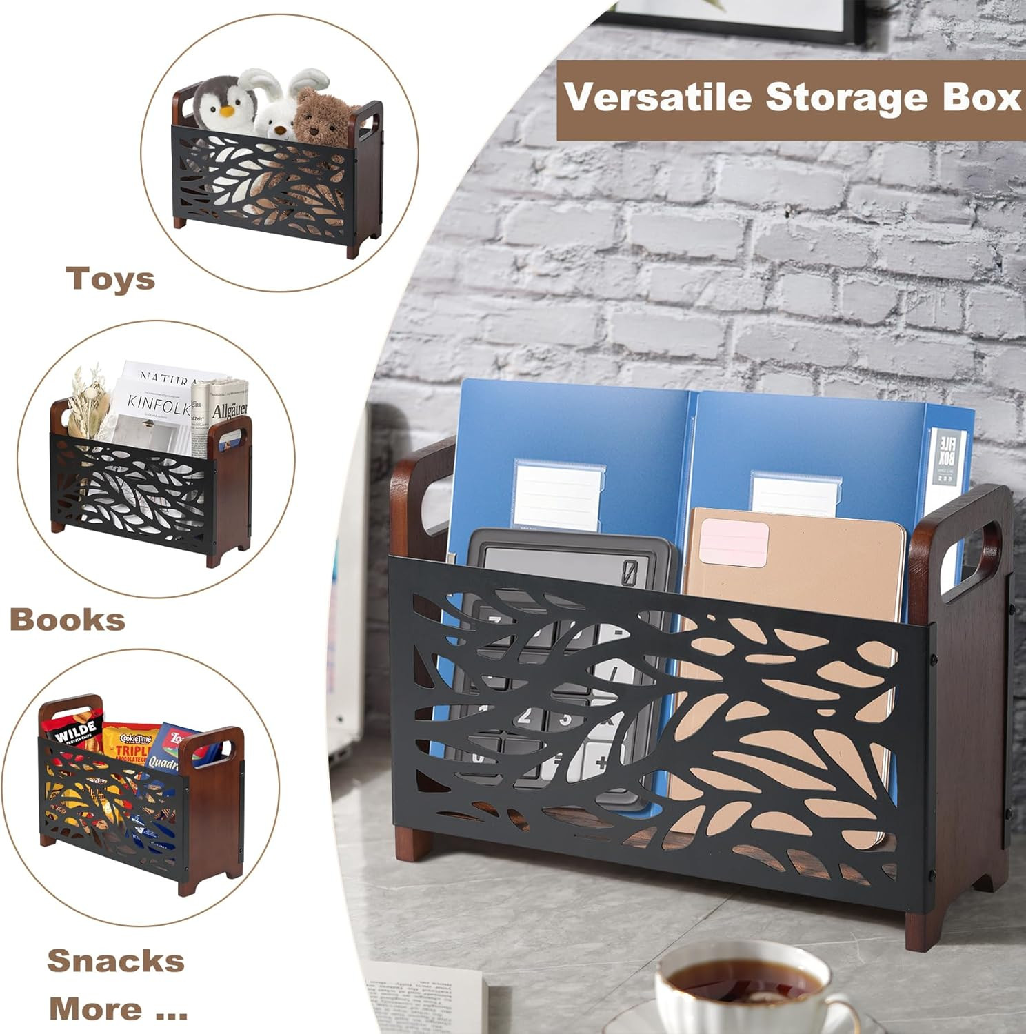 Magazine Holder,Wood Magazine Rack,Rustic Magazine File Holder,Magazine Storage
