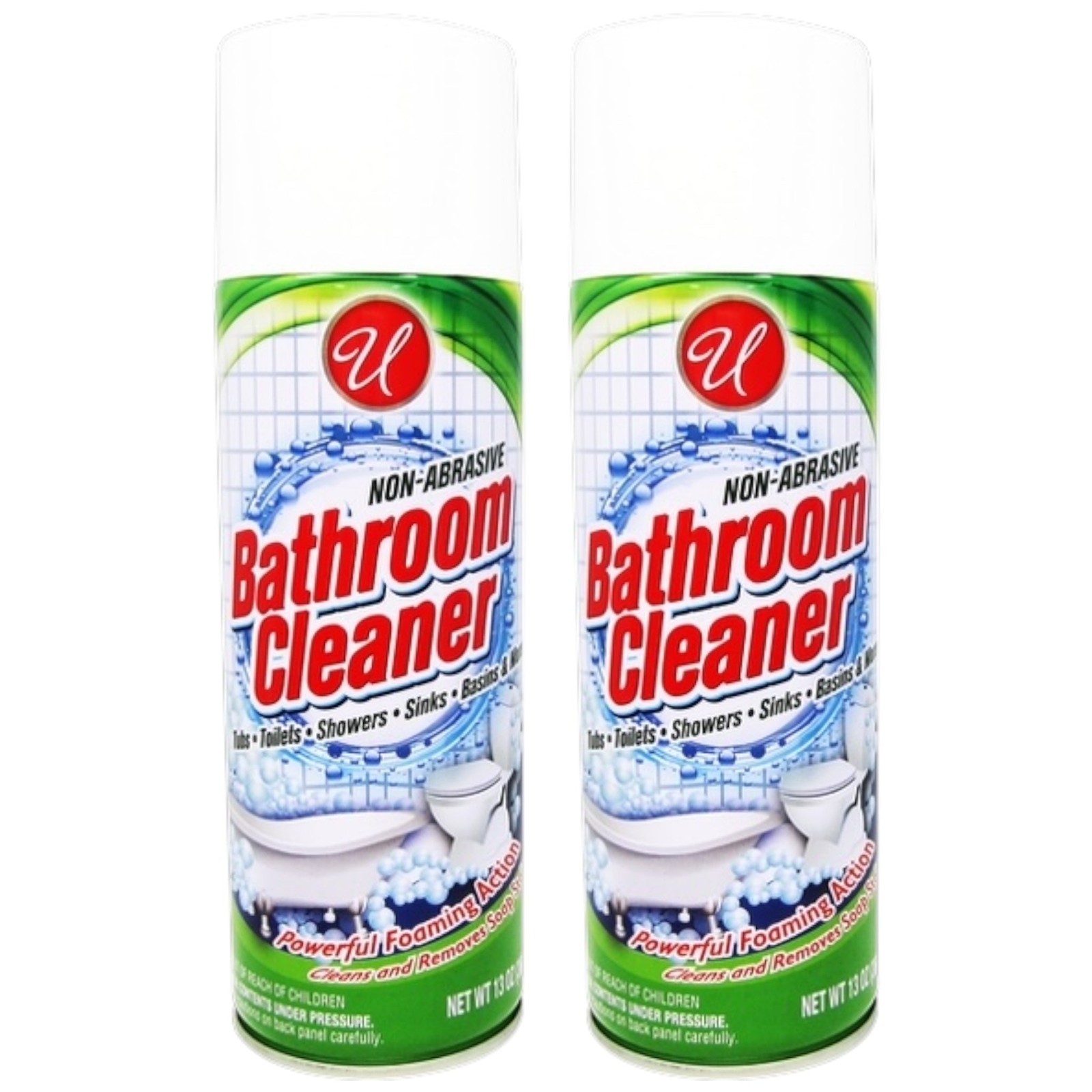Non-Abrasive Foaming Bathroom Cleaner, 13oz. (Pack of 2)
