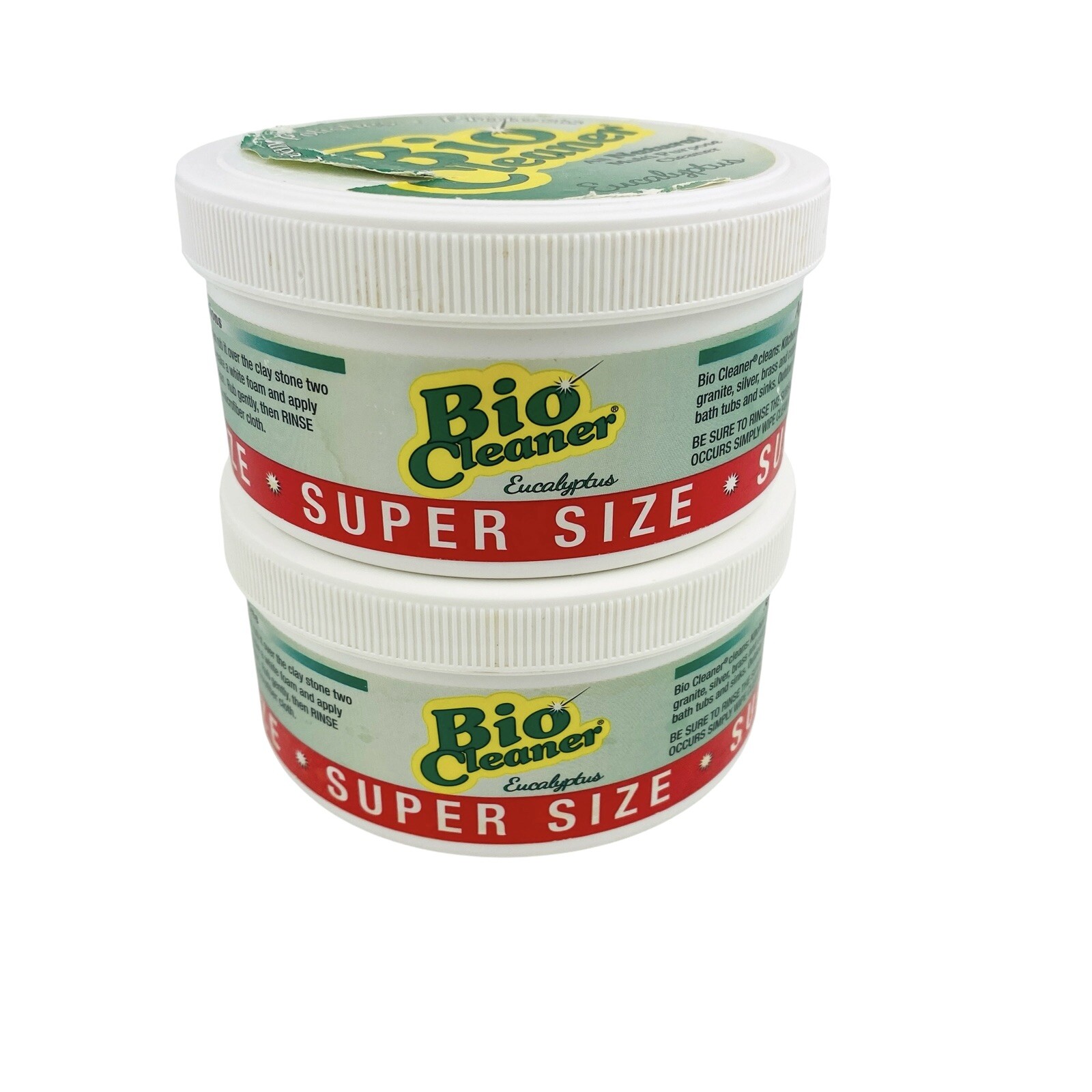 Bio Cleaner Multi Purpose Clay Eucalyptus 2 x 17.5 oz Lightly Used No Sponges