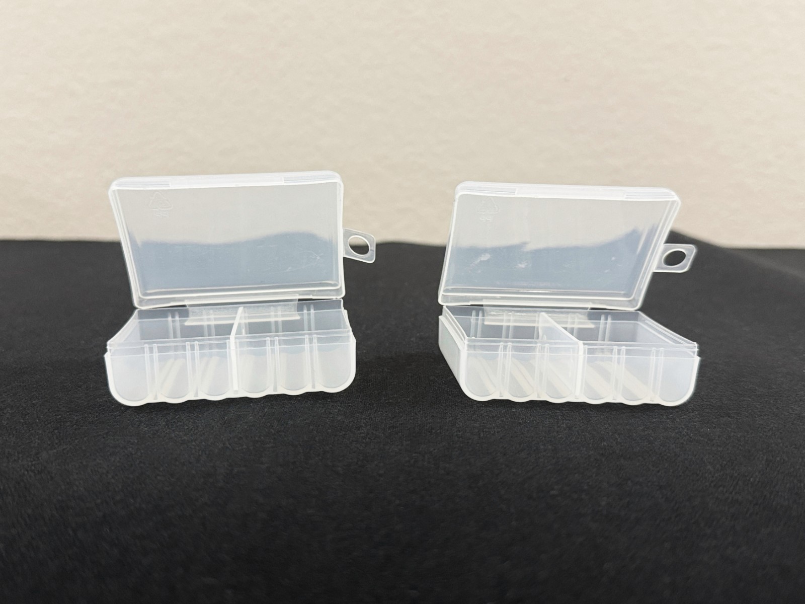 Triple AAA Battery Storage Box Case Holder in Clearview Color 12 Slot, 2QTY Set