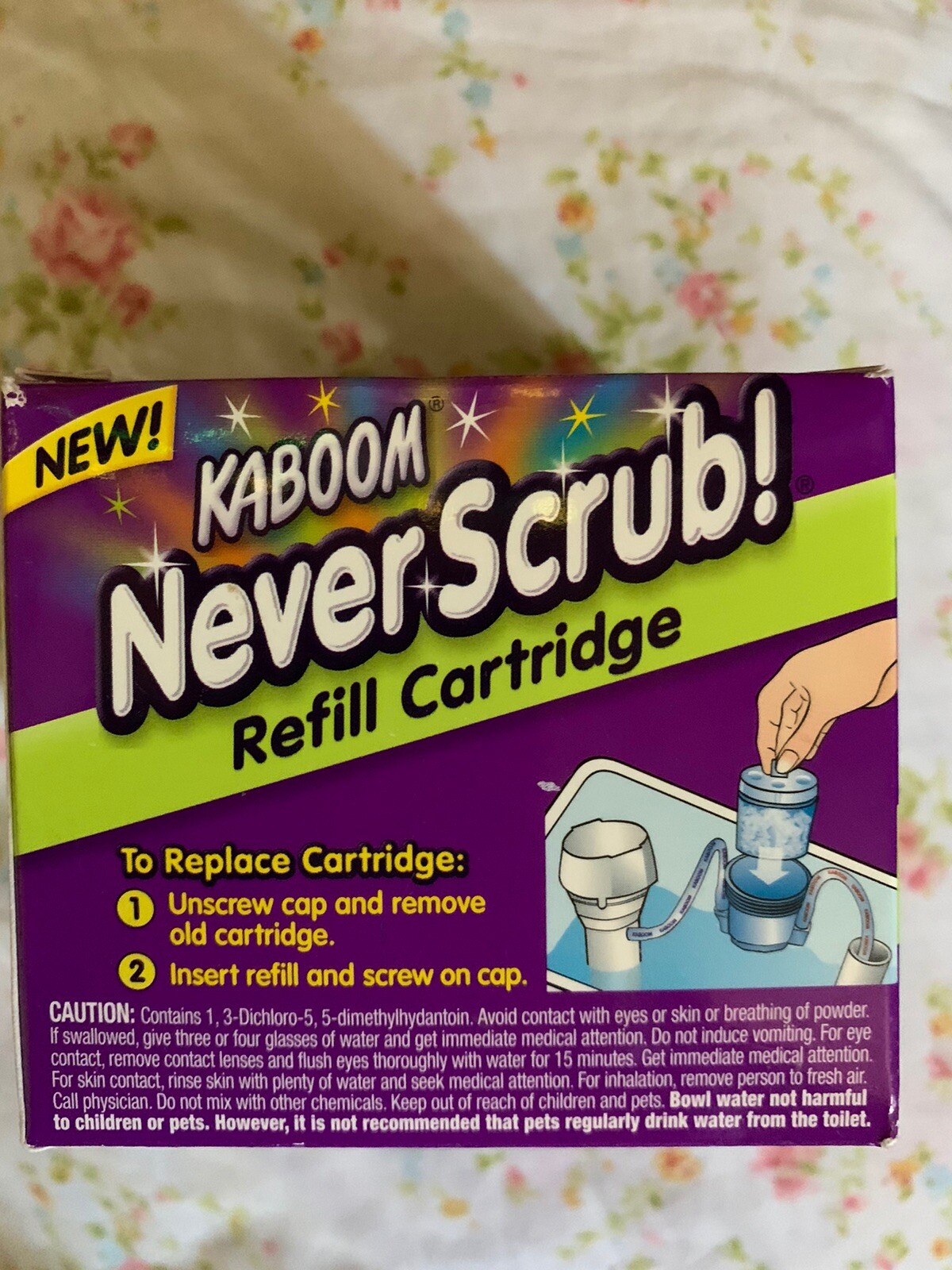 New Kaboom Never Scrub Refill Drop In Cartridge 1.65 oz Discontinued HTF