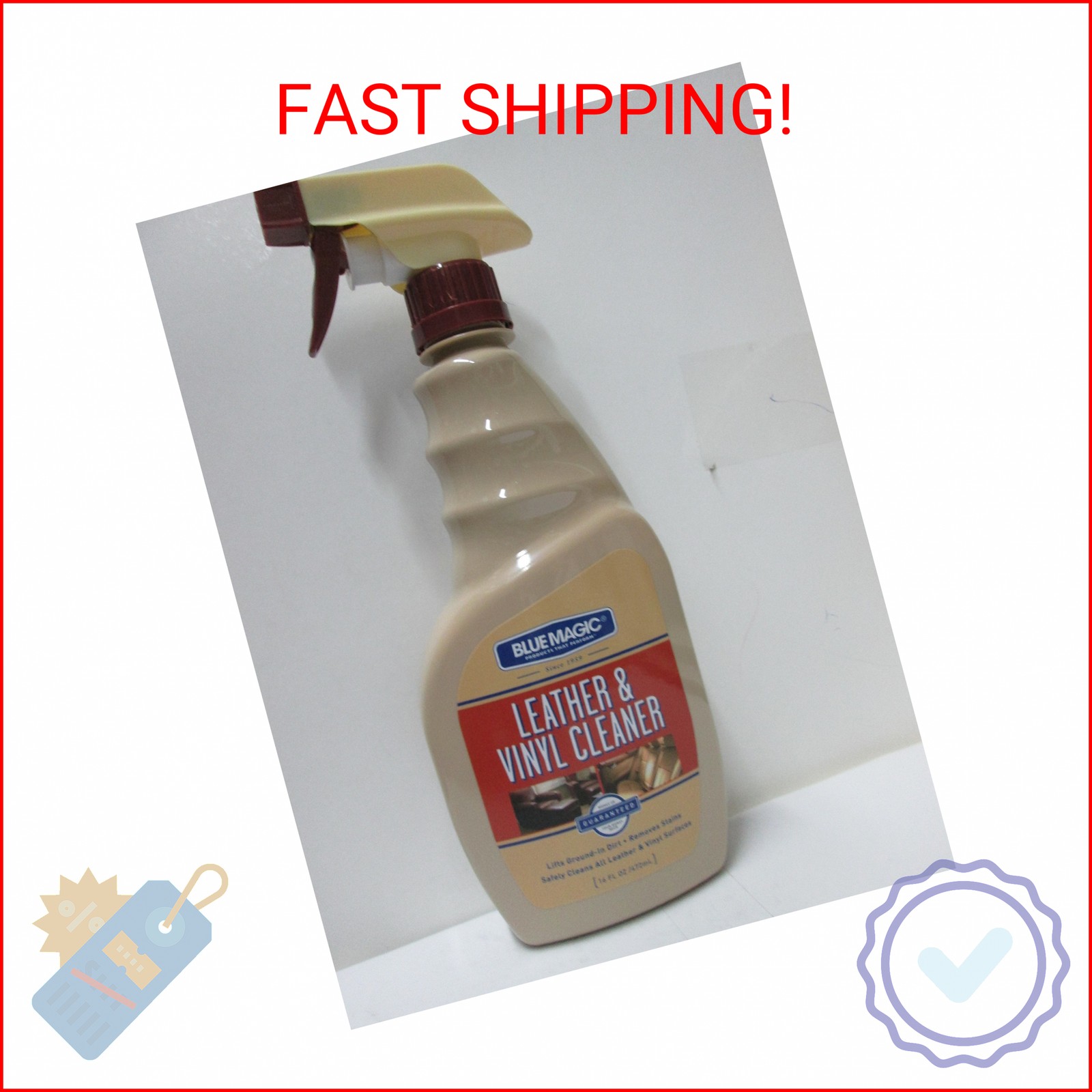 Blue Magic 800 16Oz Lthr/Vinyl Cleaner, Clear