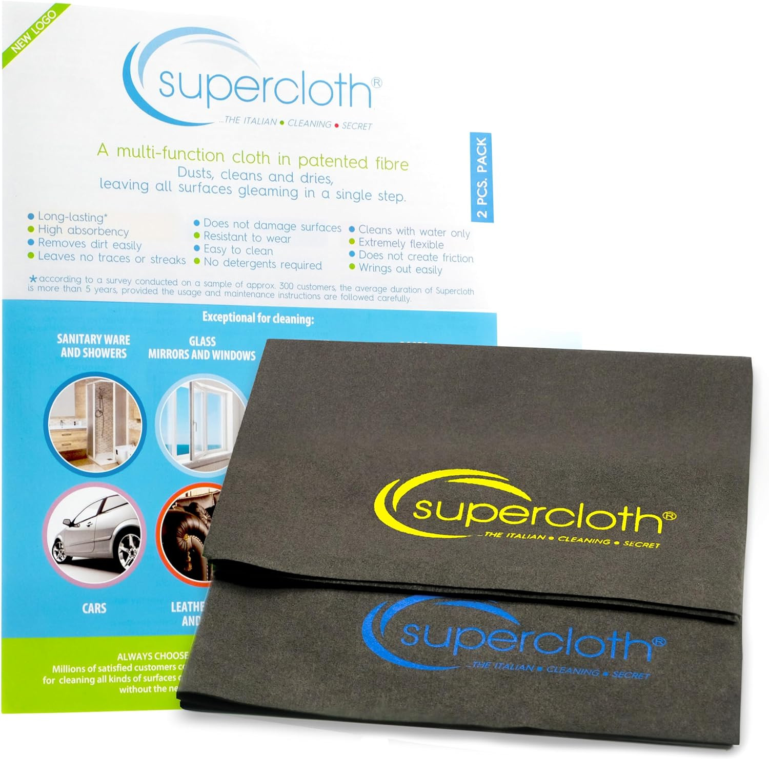 ® Premium Microfiber Cleaning Cloth for All-Purpose, Lasts over 5 YEARS, Glasses