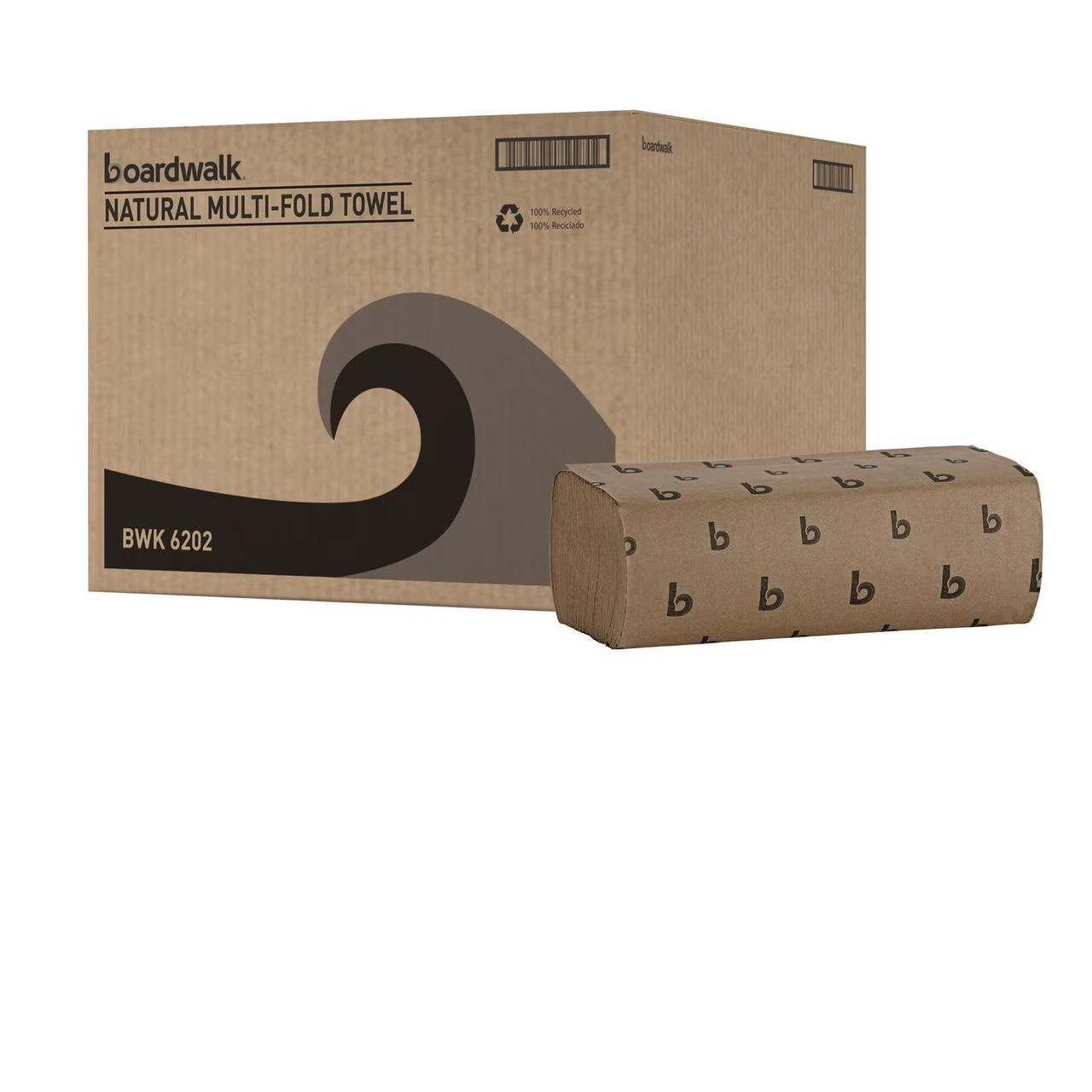 Boardwalk Multifold Commercial Paper Towels, Natural, 250 Towels/Pack, 16 Packs/