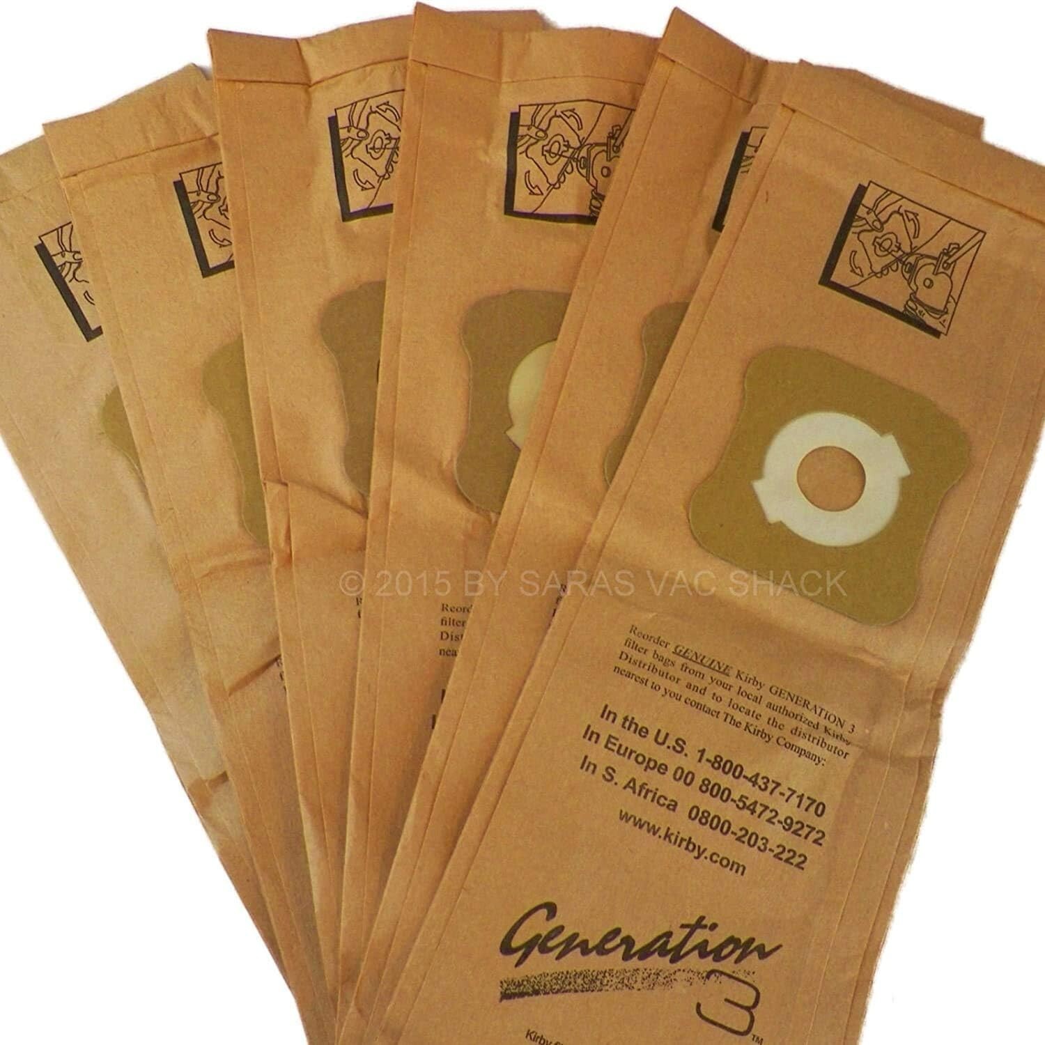 Kirby 6 Vacuum Cleaner G3 Brown, 6 Count (Includes 3 free belts
