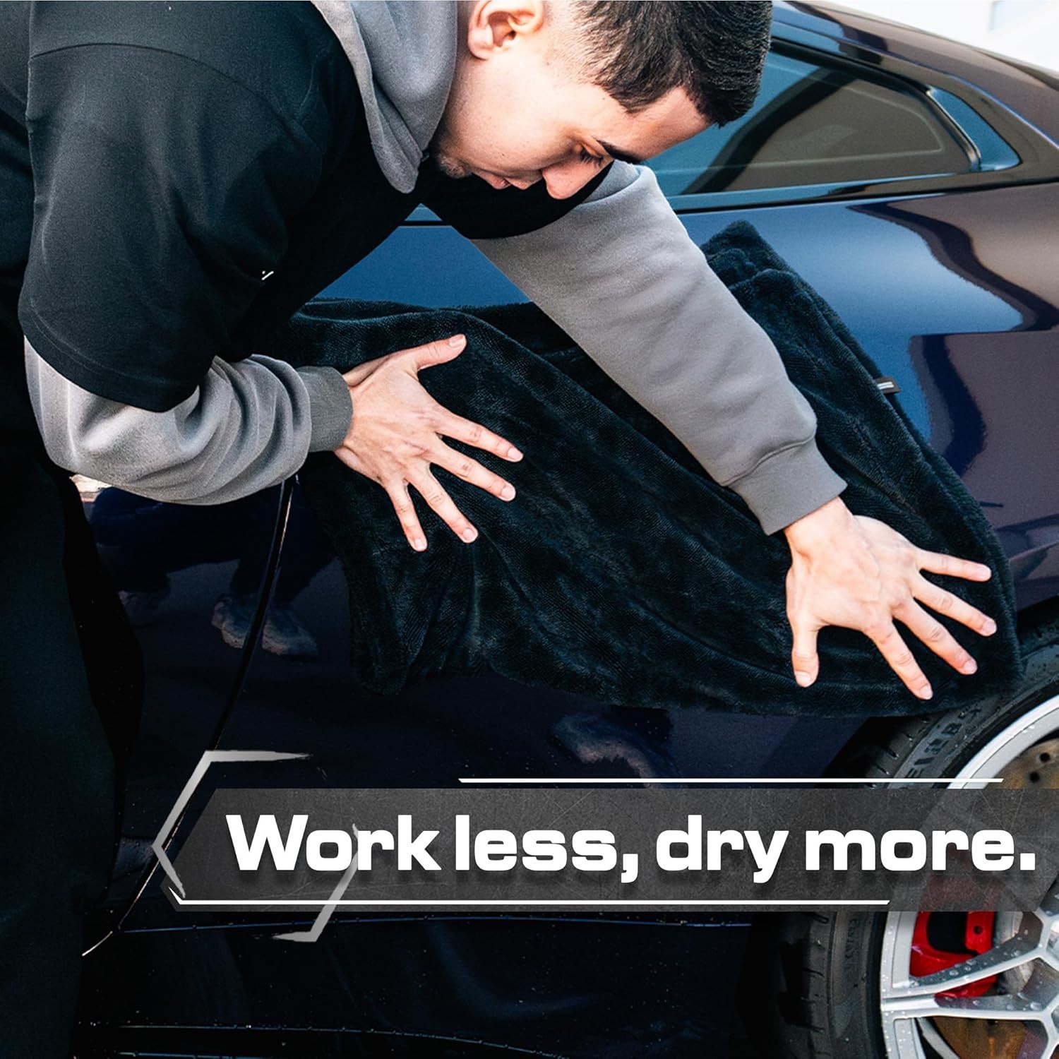 Blackline 24×36 Microfiber Drying Towel, 1300GSM, Streak Lint Free