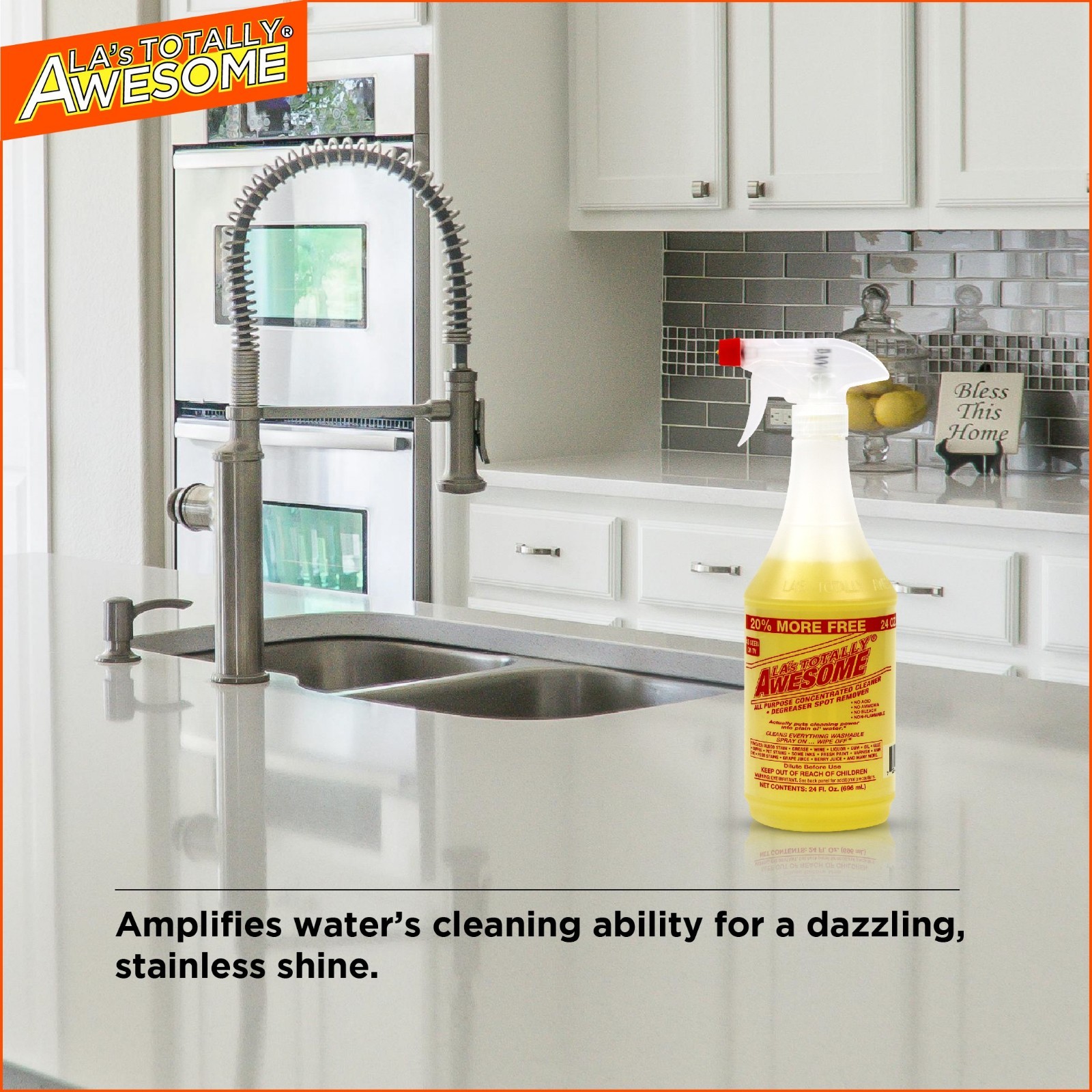 LA’s Totally Awesome All Purpose Cleaner & Degreaser, Original, 32 fl oz, Spray