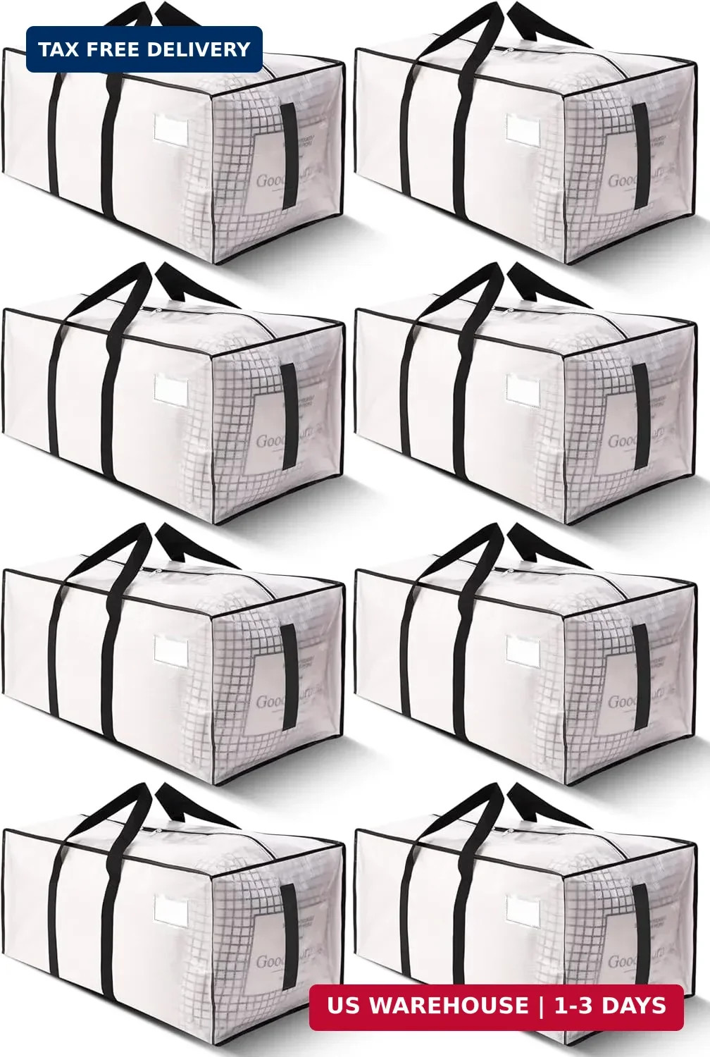 HOMESURE Supports 200lbs Heavy Duty Moving Bags – Strong Zipper & Wrap-Around Ha
