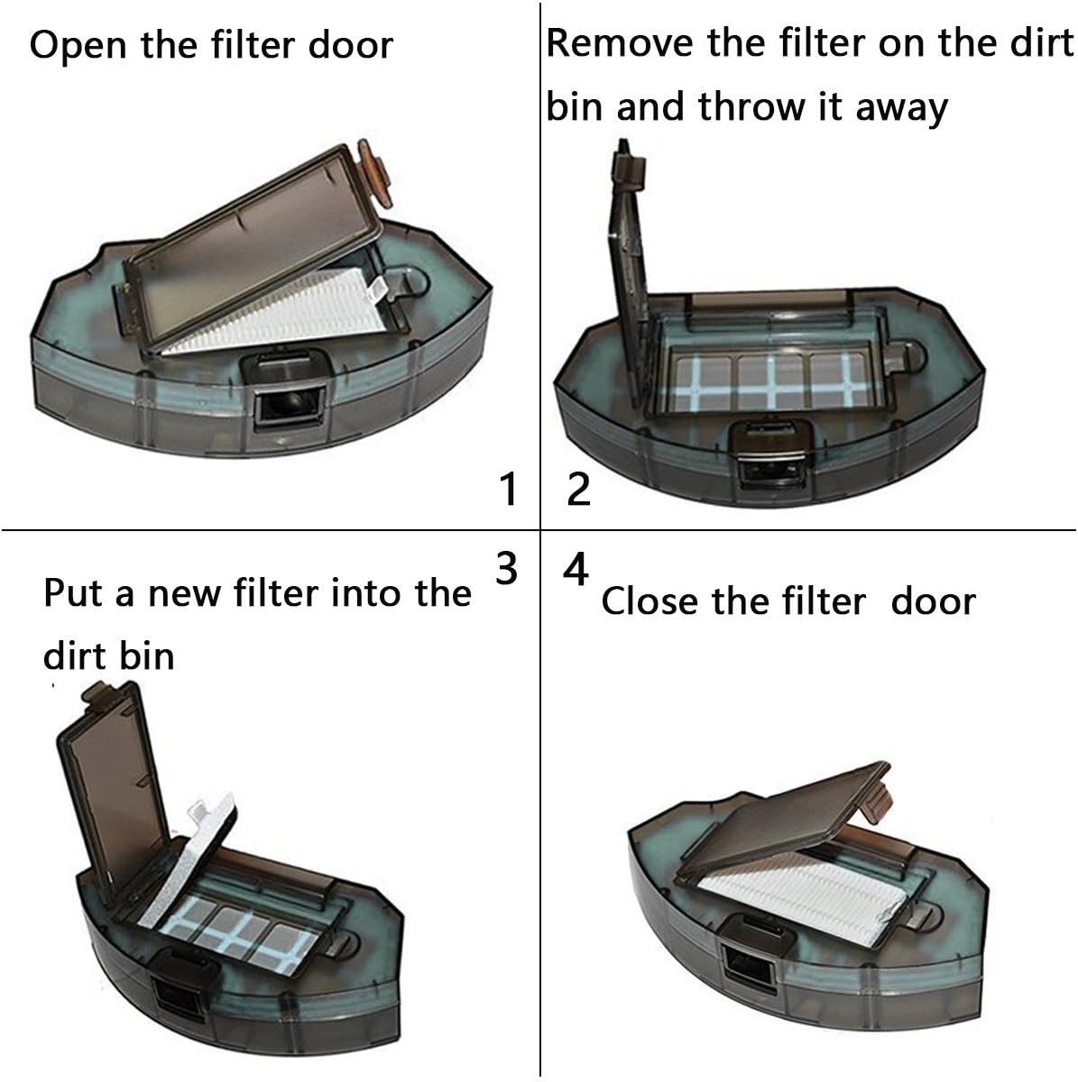 Replacement Filter and Side Brush Kit for A6 A4 A4s Robot Vacuum