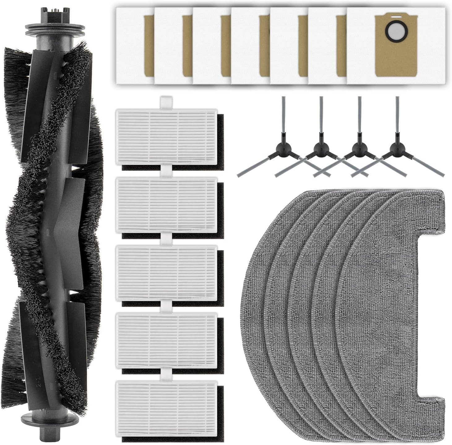22 Pack MS1 MAX Replacement Parts Compatible with MONSGA MS1 MAX Robot Vacuum 1