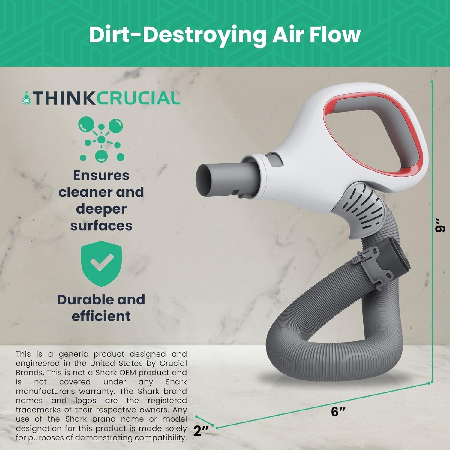 Replacement Durable & Flexible Vacuum Hose & Handle Compatible with Shark Vacuum