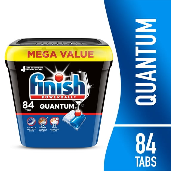 Finish Quantum Dishwasher Pods, No Pre-Rinse Dishwasher Detergent Soap Soap 84c