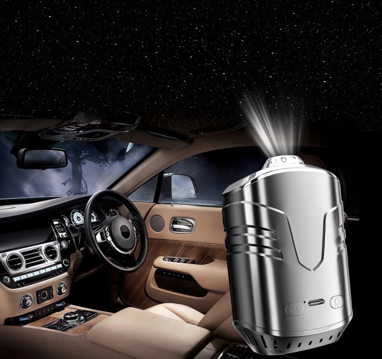 Bobillow Car Star Projector with Smart Air Freshener Diffuser