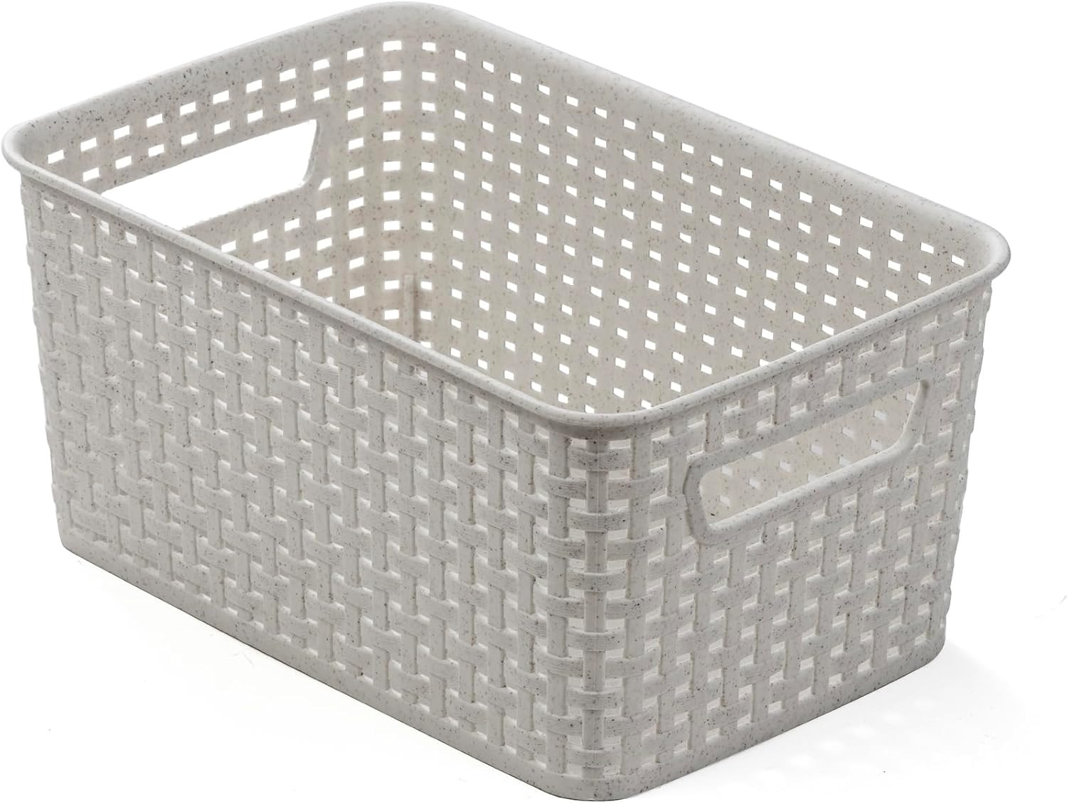 | Plastic Storage Baskets, 5.5 Liter – 3 Pack, Natural Grey | the WOVEN COLLECTI