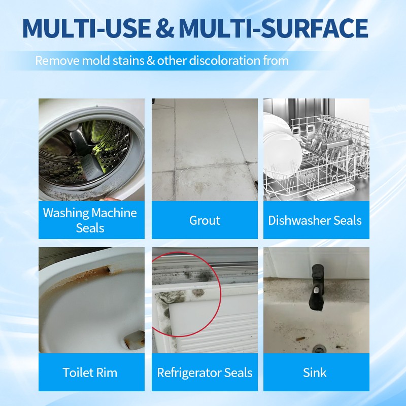 Mold Stain Remover Power Gel Cleaner for Front Loader Washing Machine Seal 4.2oz