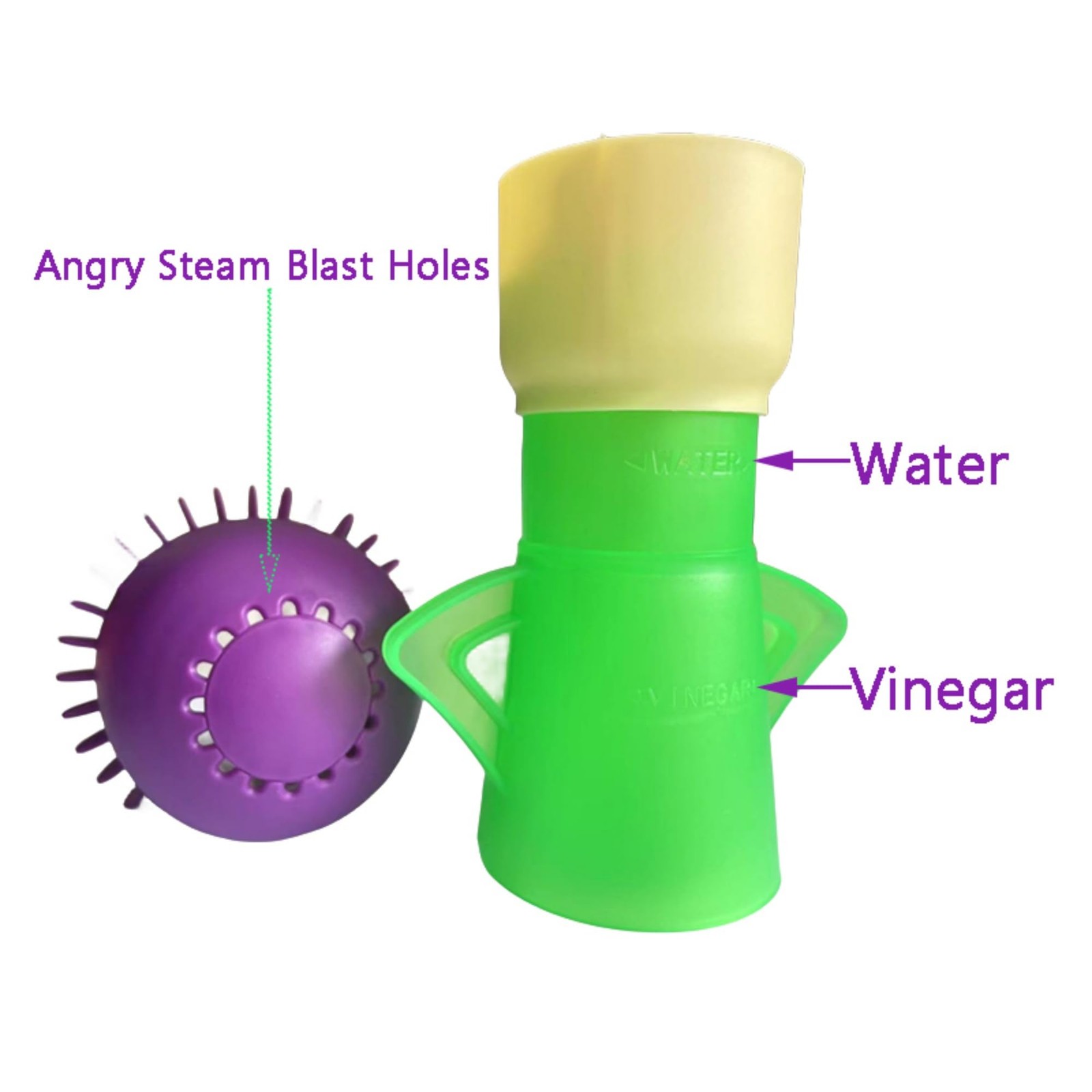 Oligey Angry Mama Microwave Steam Cleaner, 1 Count (Pack of 1), Green