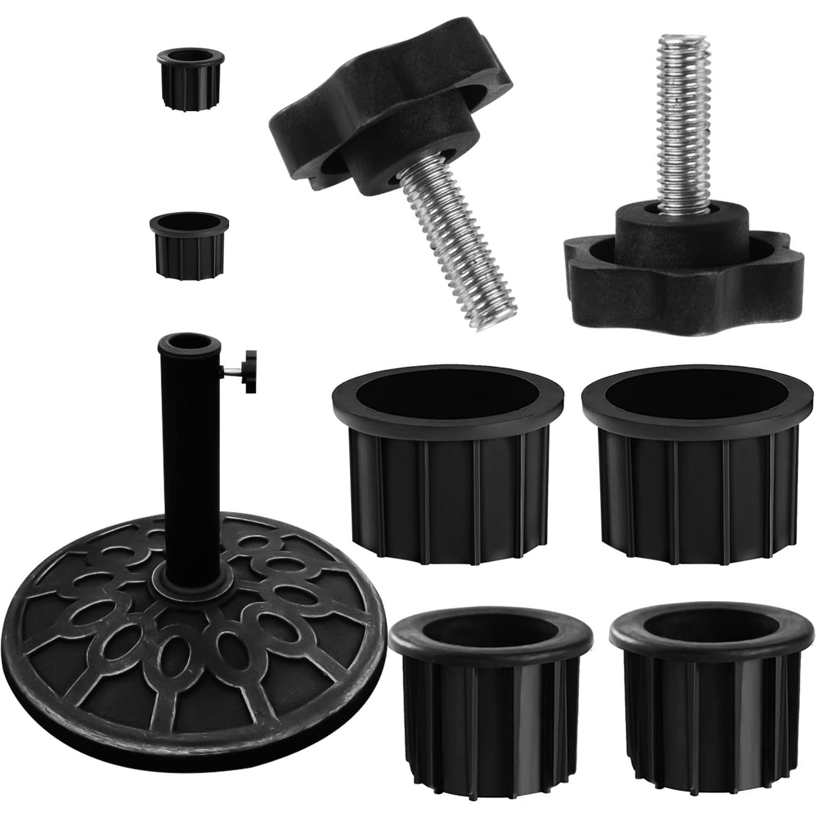 6 Pcs Umbrella 2.5 inches (W) x 3.5 (L) x 0.25 (H), Black 6