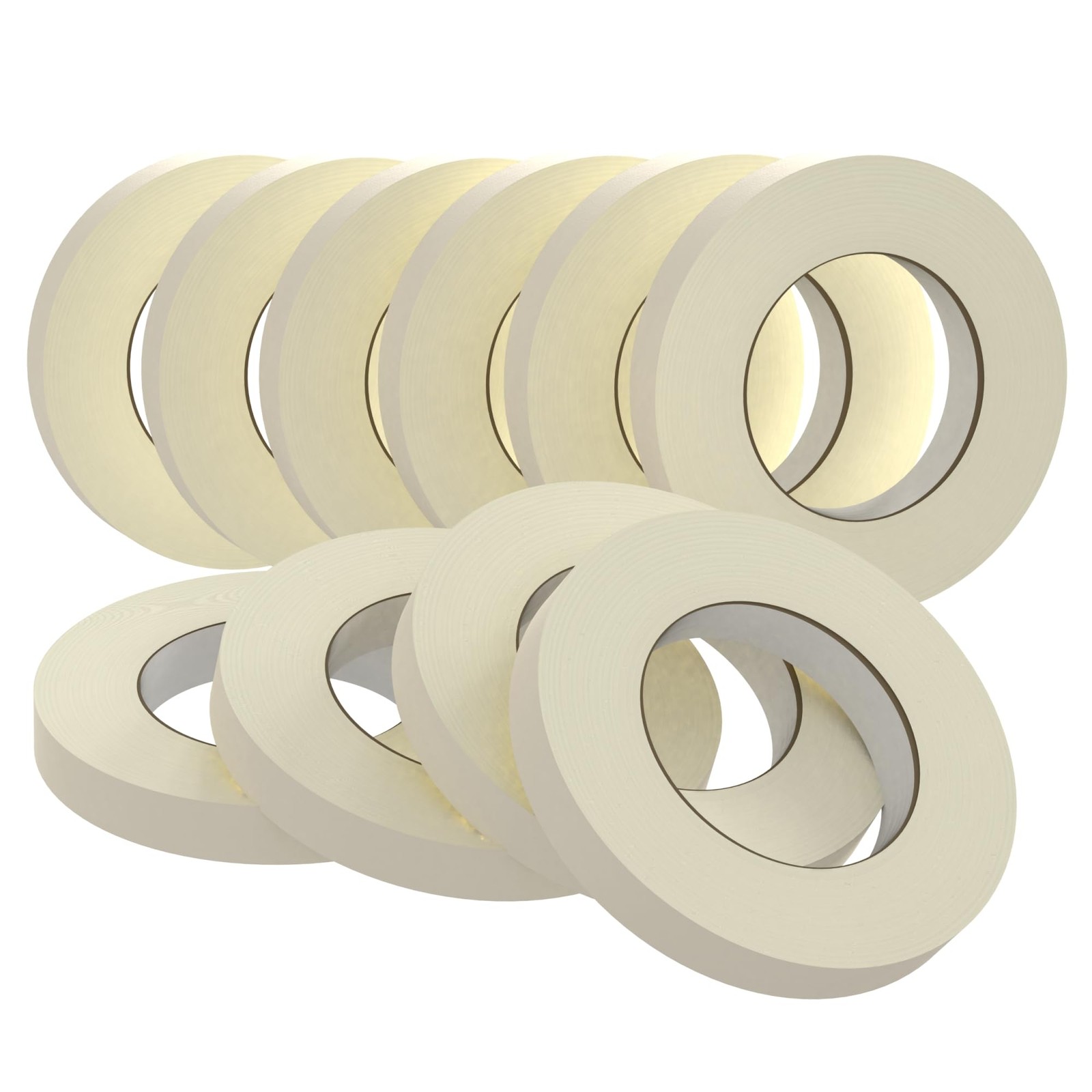 Masking Tape 10 Rolls 0.75 Inch x 55 Yards White Crepe Paper Craft Painting