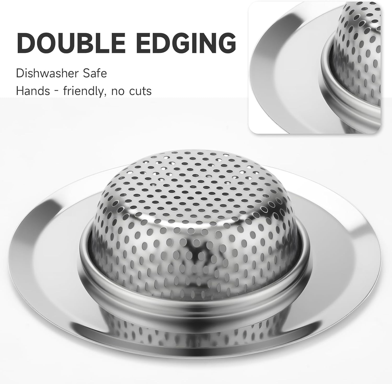 Premium Stainless Steel Kitchen Sink Drain Strainer Stopper – 2 Pack